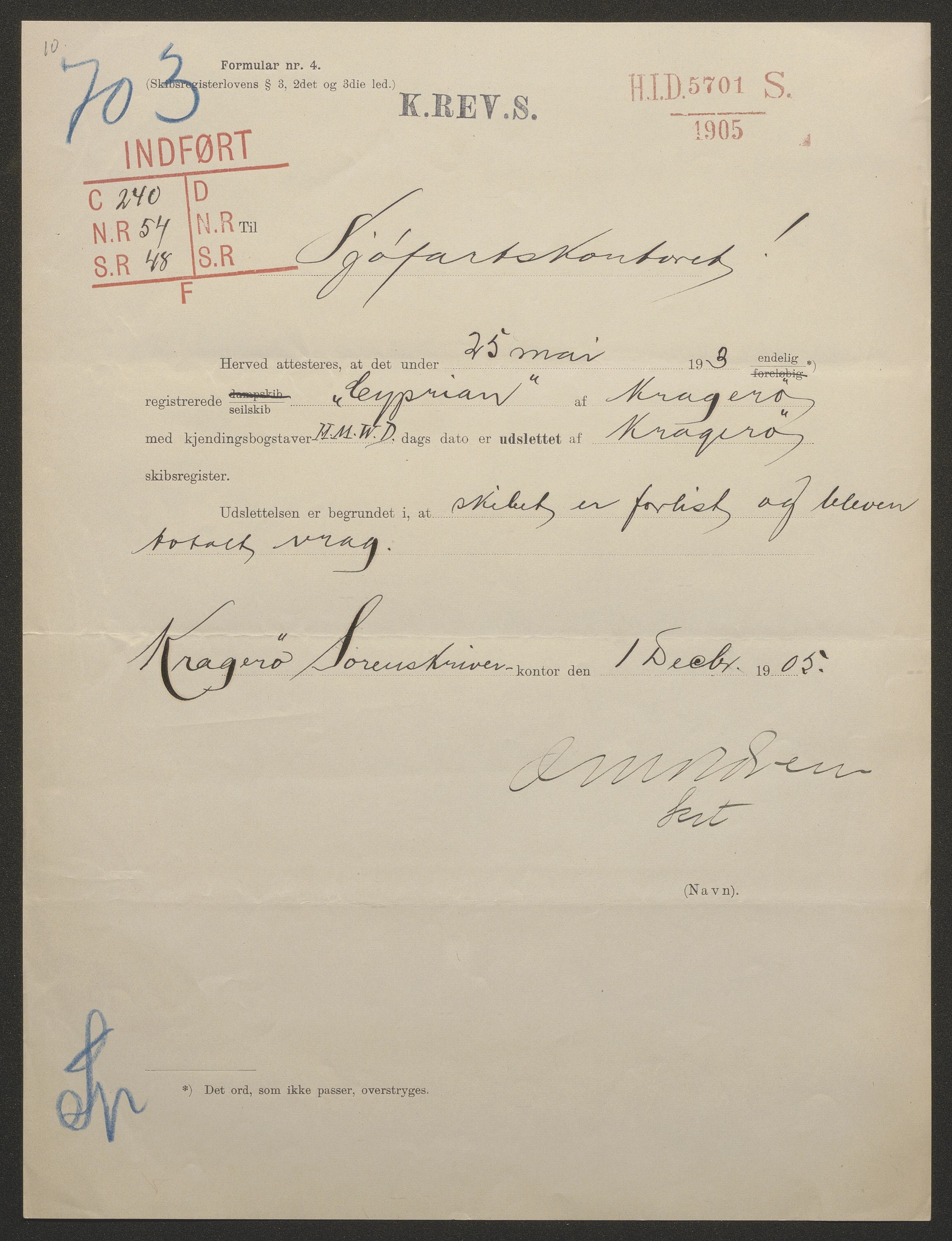 Sjøfartsdirektoratet med forløpere, skipsmapper slettede skip, AV/RA-S-4998/F/Fa/L0222: --, 1872-1935, s. 6