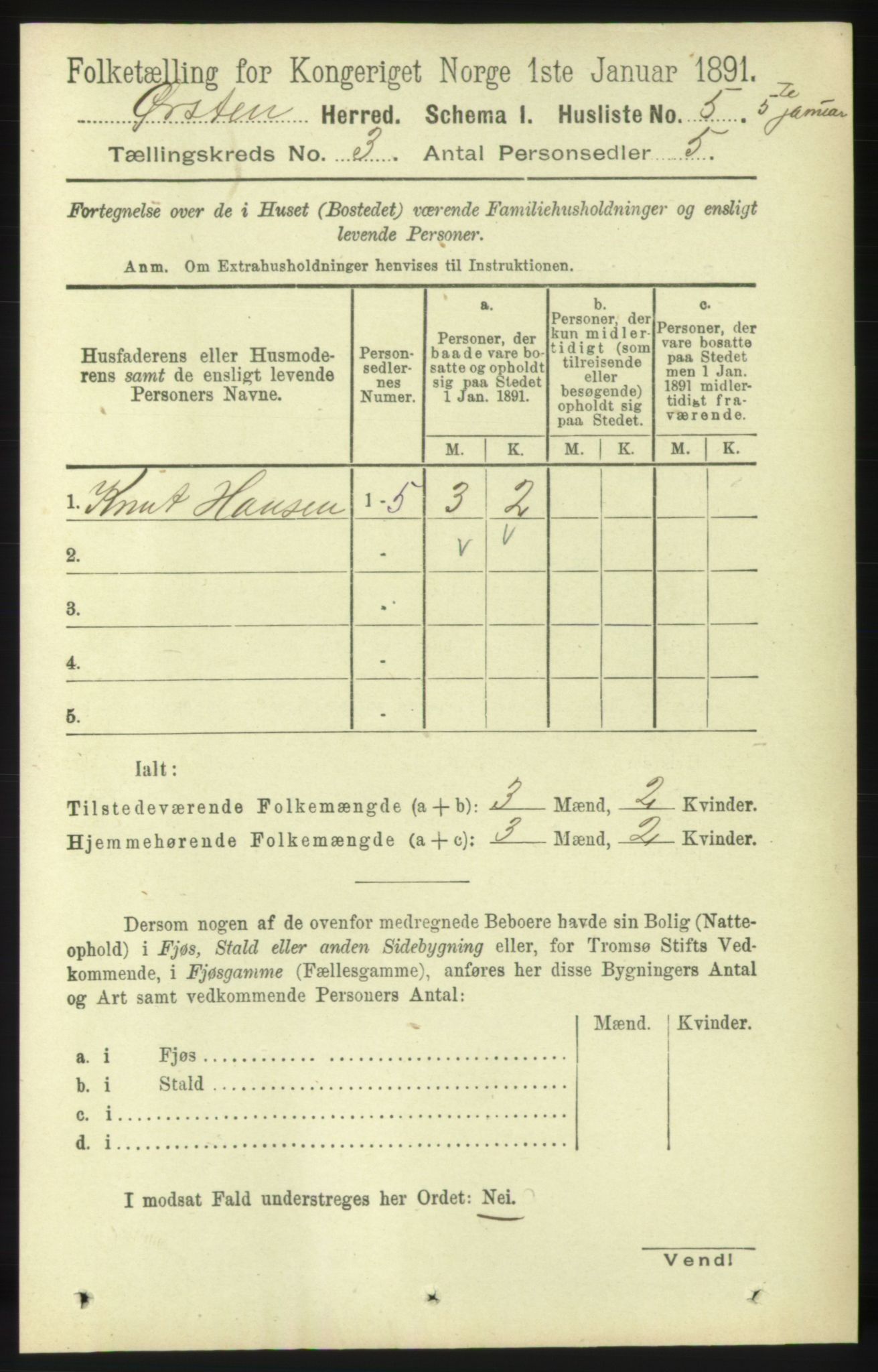 RA, Folketelling 1891 for 1520 Ørsta herred, 1891, s. 1156