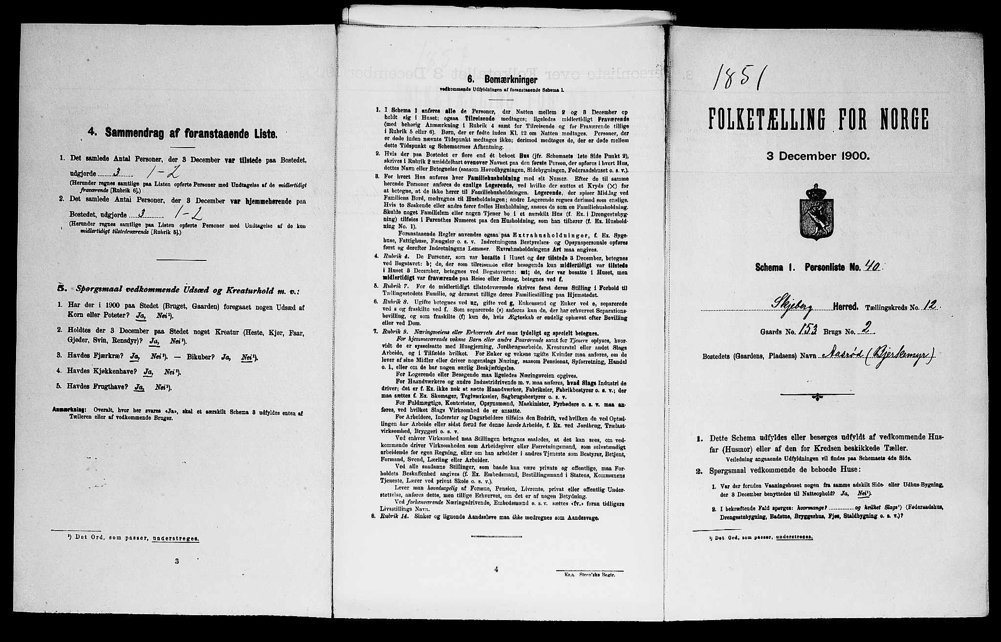 SAO, Folketelling 1900 for 0115 Skjeberg herred, 1900, s. 1525
