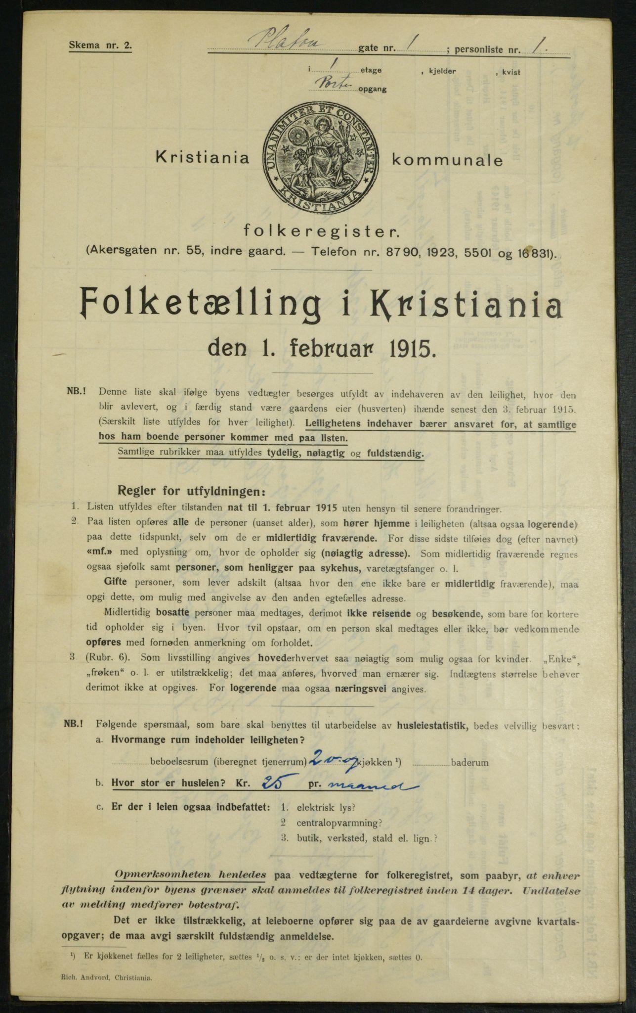 OBA, Kommunal folketelling 1.2.1915 for Kristiania, 1915, s. 79591