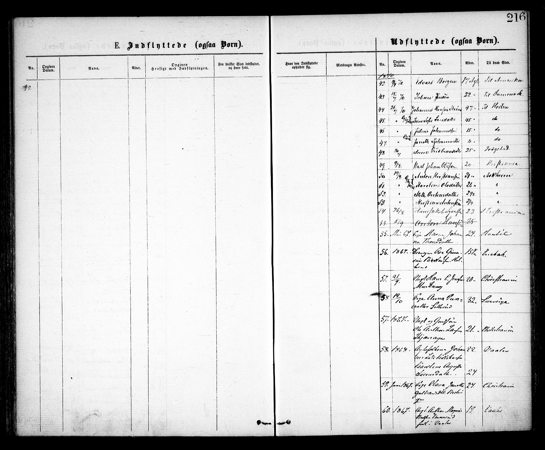 Spydeberg prestekontor Kirkebøker, SAO/A-10924/F/Fa/L0006: Ministerialbok nr. I 6, 1863-1874, s. 216