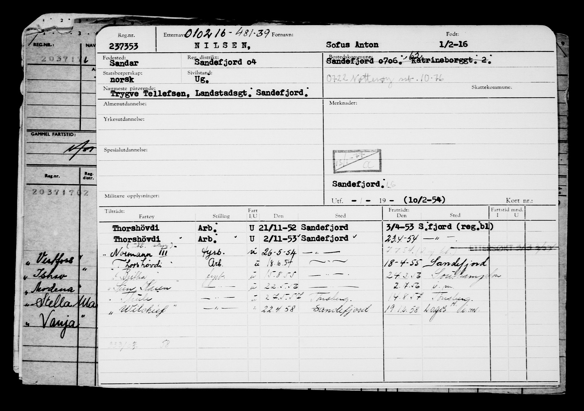 Direktoratet for sjømenn, AV/RA-S-3545/G/Gb/L0136: Hovedkort, 1916, s. 381