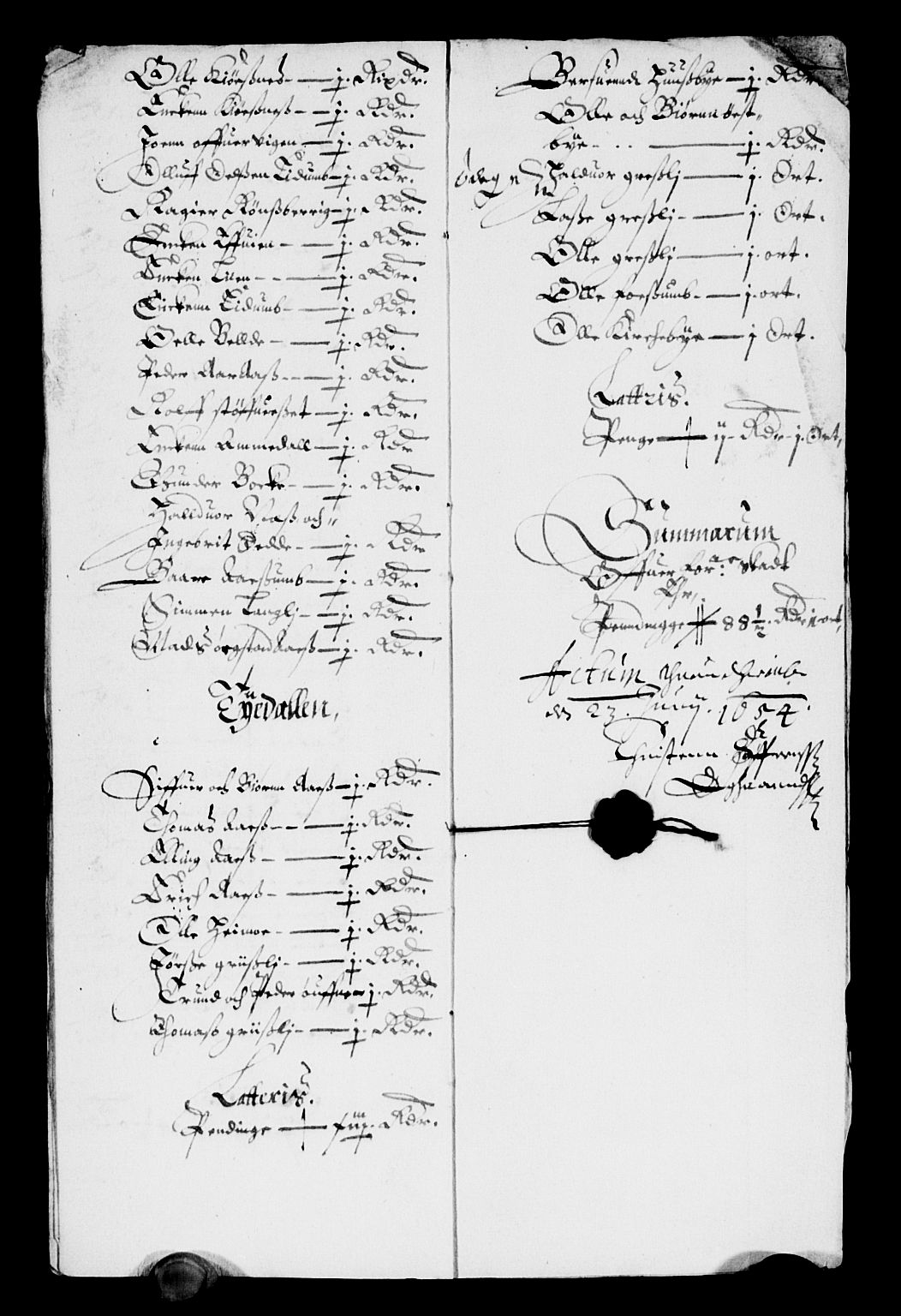 Rentekammeret inntil 1814, Reviderte regnskaper, Lensregnskaper, RA/EA-5023/R/Rb/Rbw/L0118: Trondheim len, 1654-1655