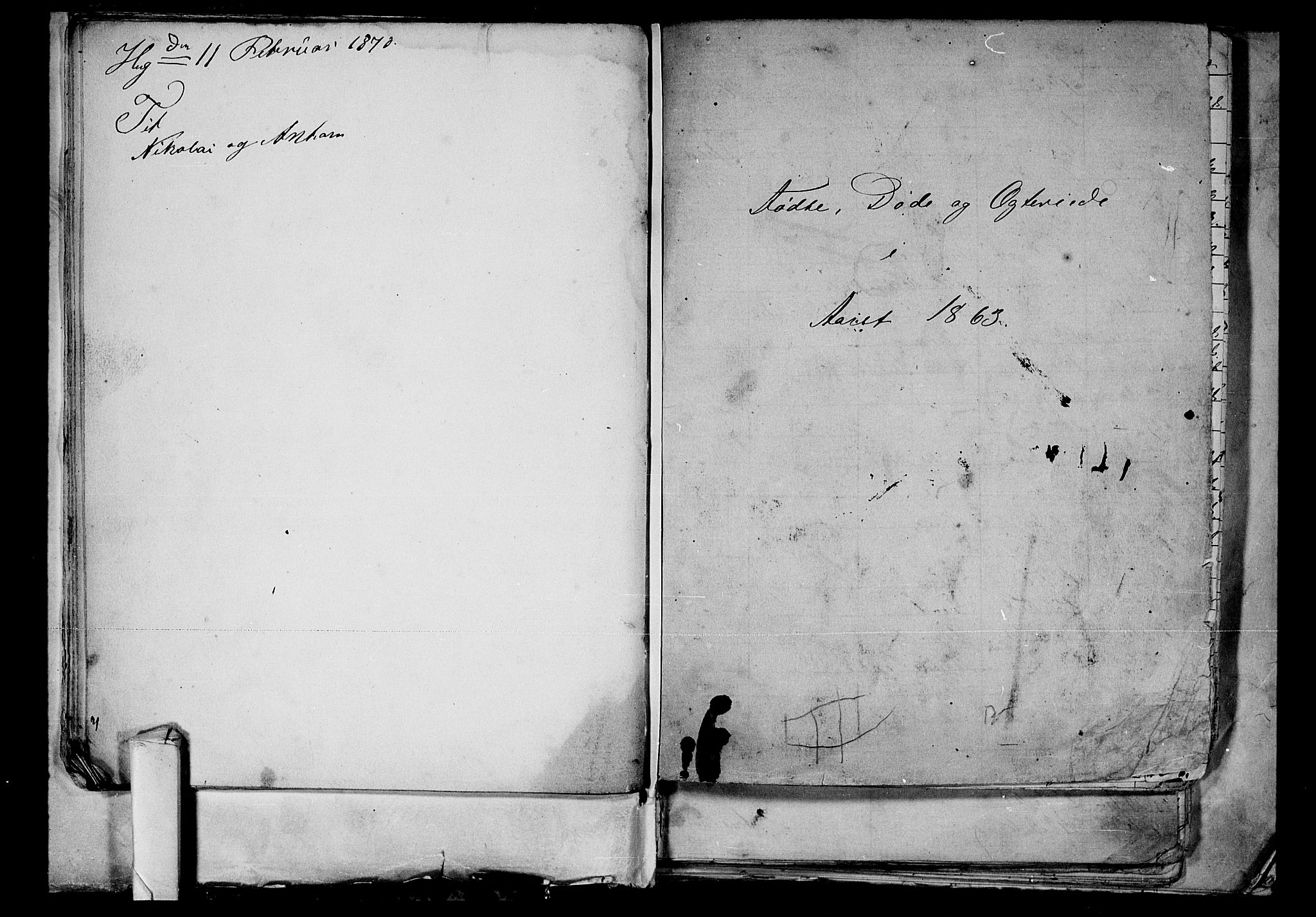 Lier kirkebøker, SAKO/A-230/G/Ga/L0003: Klokkerbok nr. I 3, 1861-1873