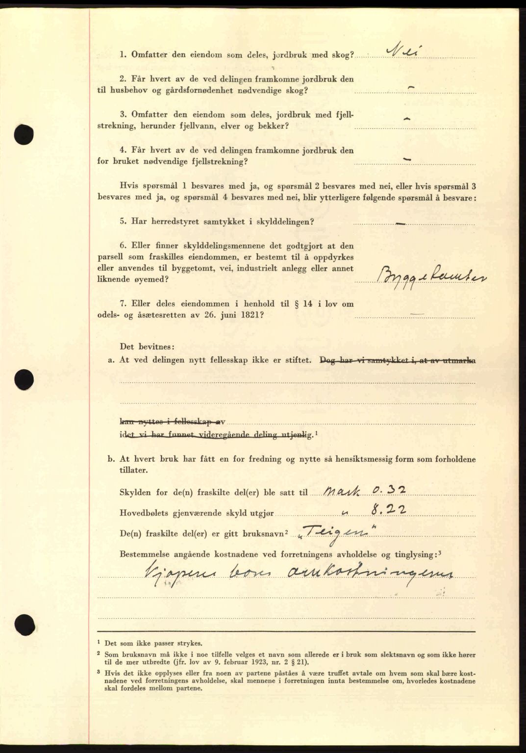 Fosen sorenskriveri, AV/SAT-A-1107/1/2/2C: Pantebok nr. A9, 1948-1949, Dagboknr: 628/1949