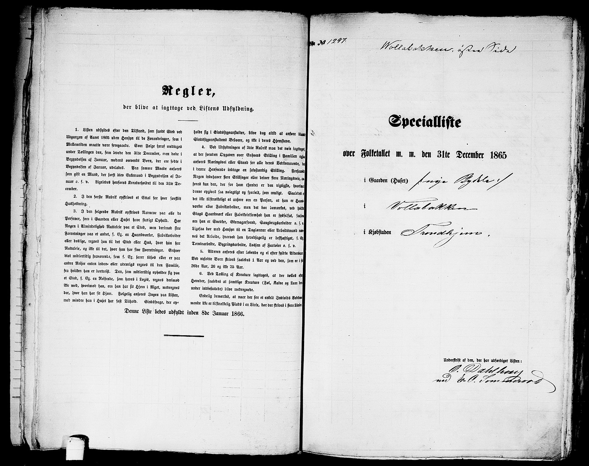 RA, Folketelling 1865 for 1601 Trondheim kjøpstad, 1865, s. 2693