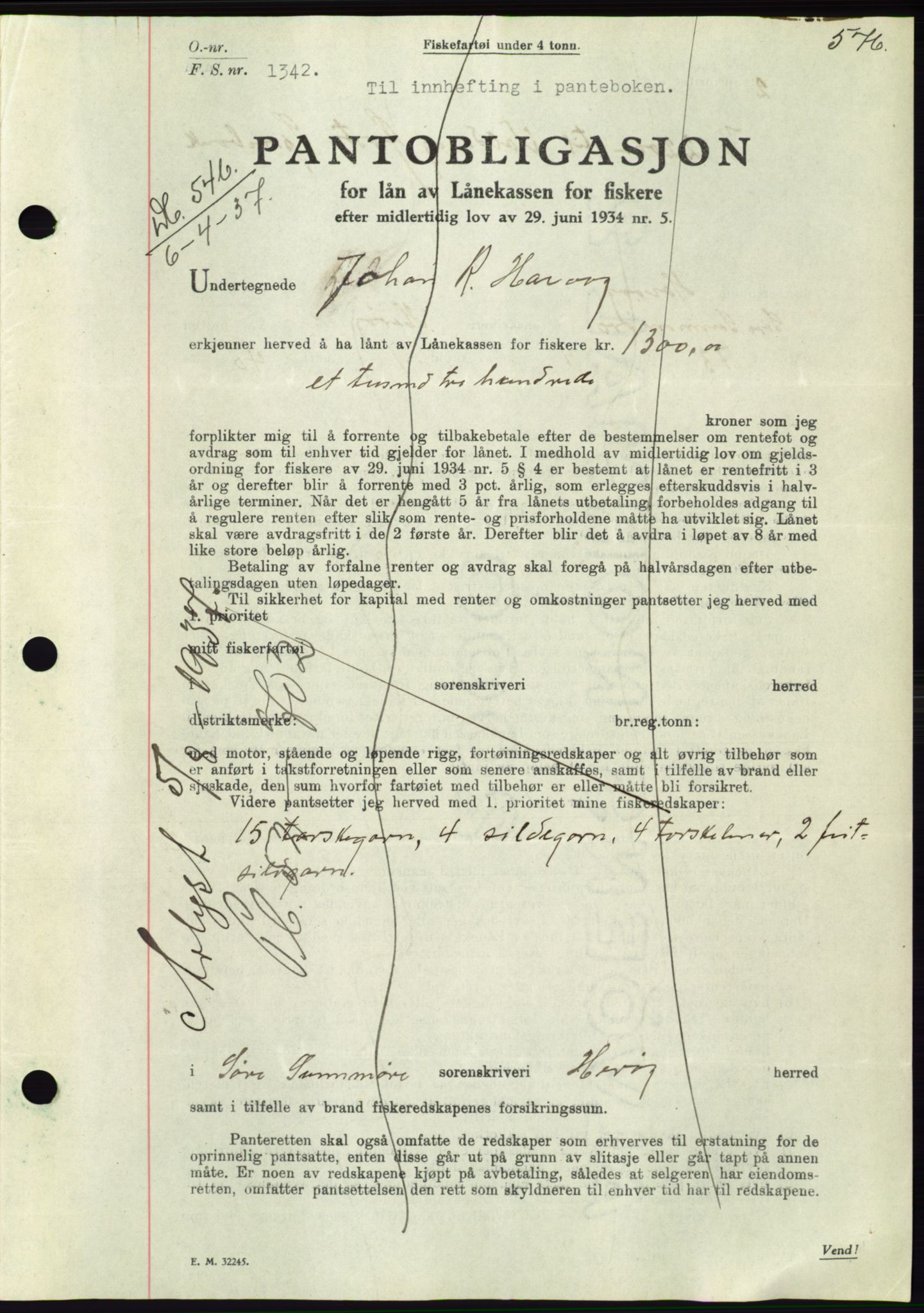 Søre Sunnmøre sorenskriveri, SAT/A-4122/1/2/2C/L0062: Pantebok nr. 56, 1936-1937, Dagboknr: 546/1937