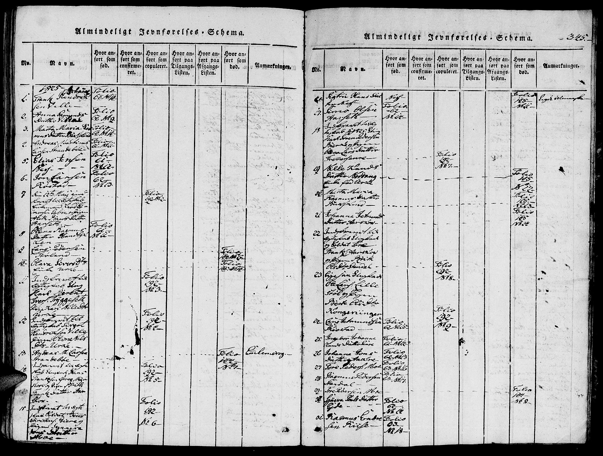 Ministerialprotokoller, klokkerbøker og fødselsregistre - Møre og Romsdal, SAT/A-1454/515/L0207: Ministerialbok nr. 515A03, 1819-1829, s. 345