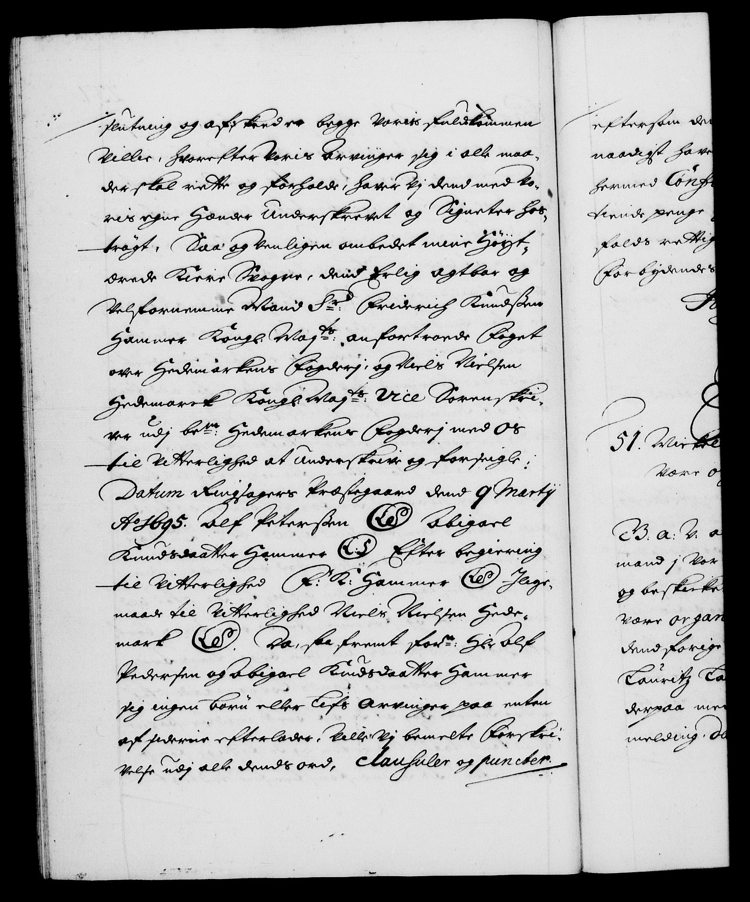 Danske Kanselli 1572-1799, RA/EA-3023/F/Fc/Fca/Fcaa/L0016: Norske registre (mikrofilm), 1692-1697, s. 237b