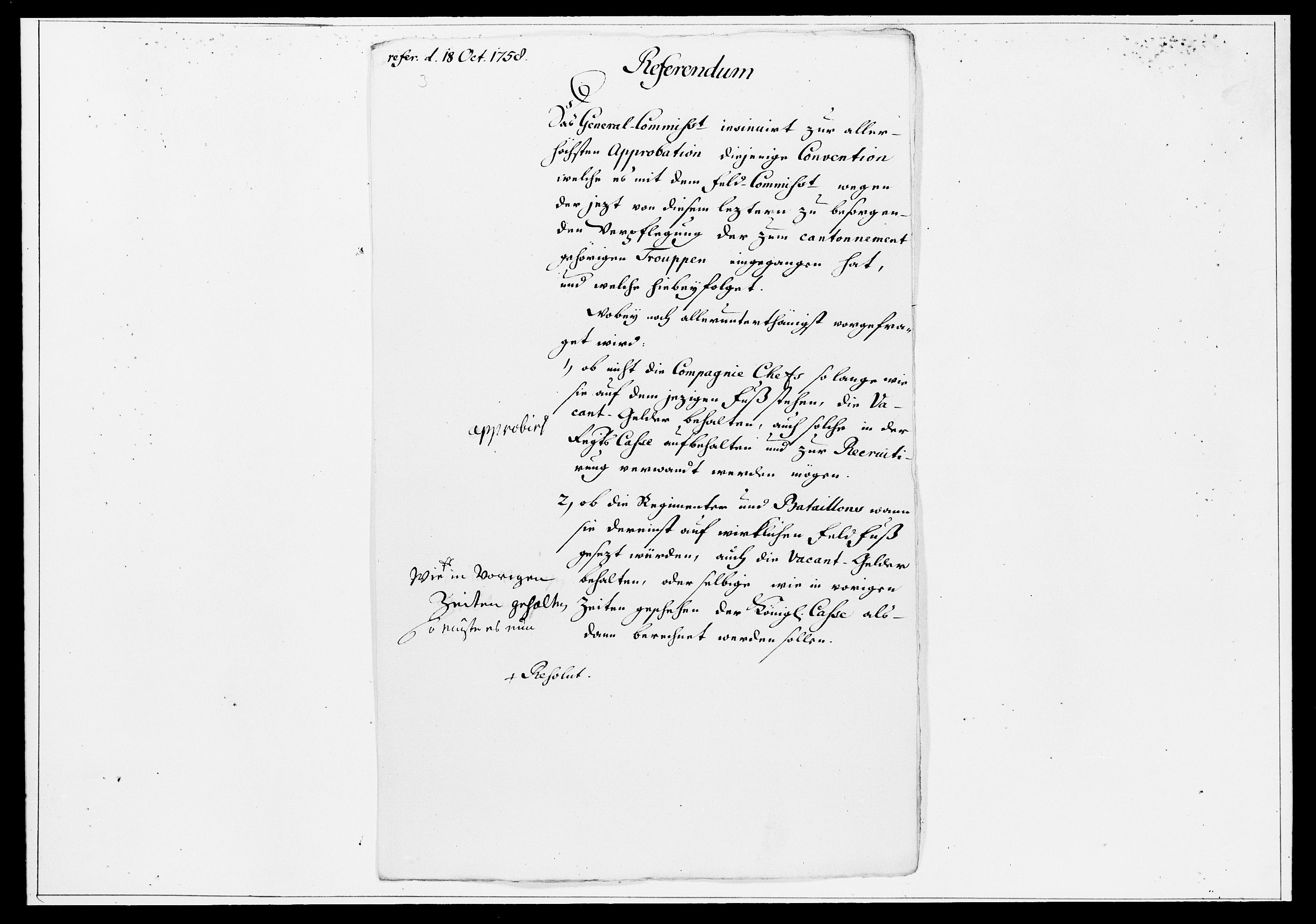 Krigskollegiet, Krigskancelliet, DRA/A-0006/-/1297-1314: Refererede sager, 1758, s. 599