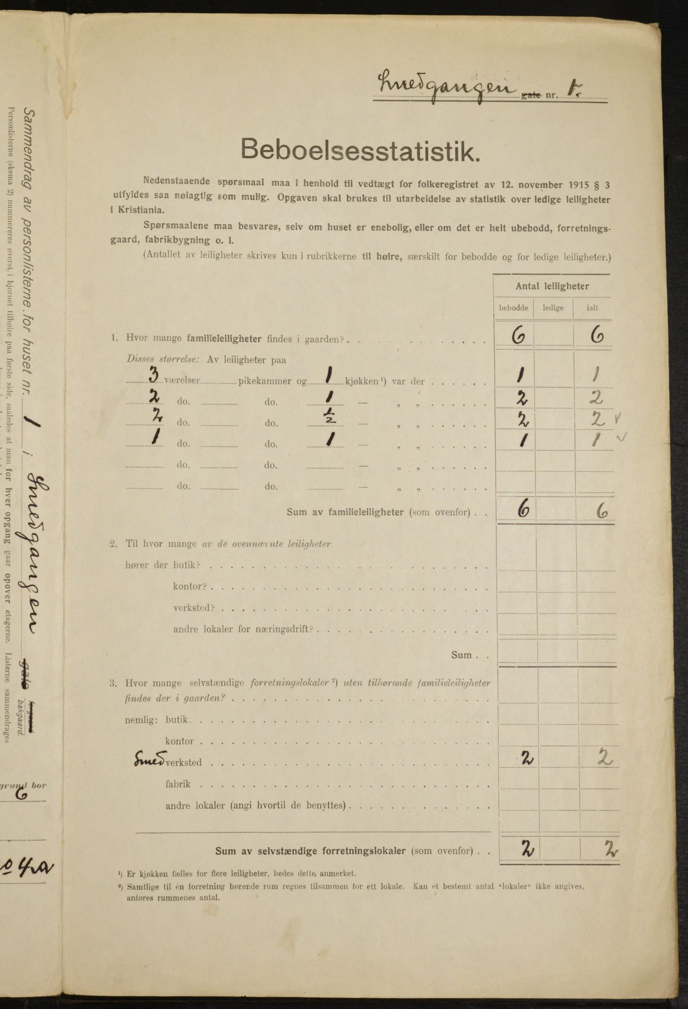 OBA, Kommunal folketelling 1.2.1916 for Kristiania, 1916, s. 99546