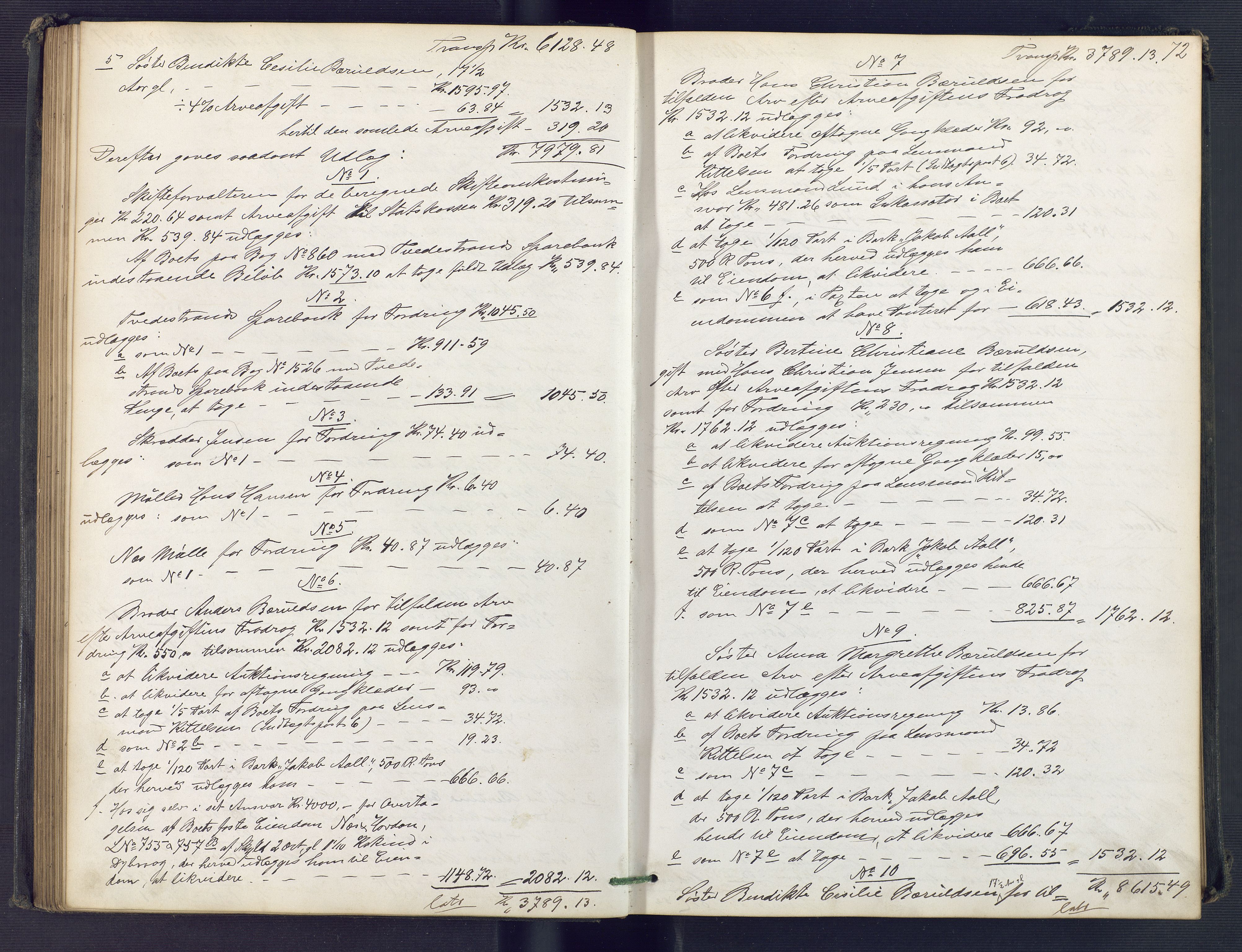 Holt sorenskriveri, AV/SAK-1221-0002/H/Hc/L0033: Skifteutlodningsprotokoll nr. 8, 1879-1884, s. 71b-72a