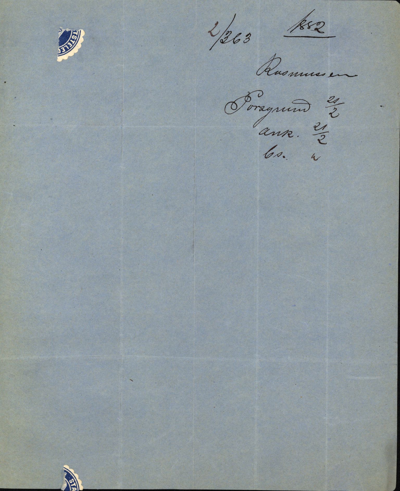 Pa 63 - Østlandske skibsassuranceforening, VEMU/A-1079/G/Ga/L0015/0010: Havaridokumenter / Cuba, Sirius, Freyr, Noatun, Frey, 1882, s. 3
