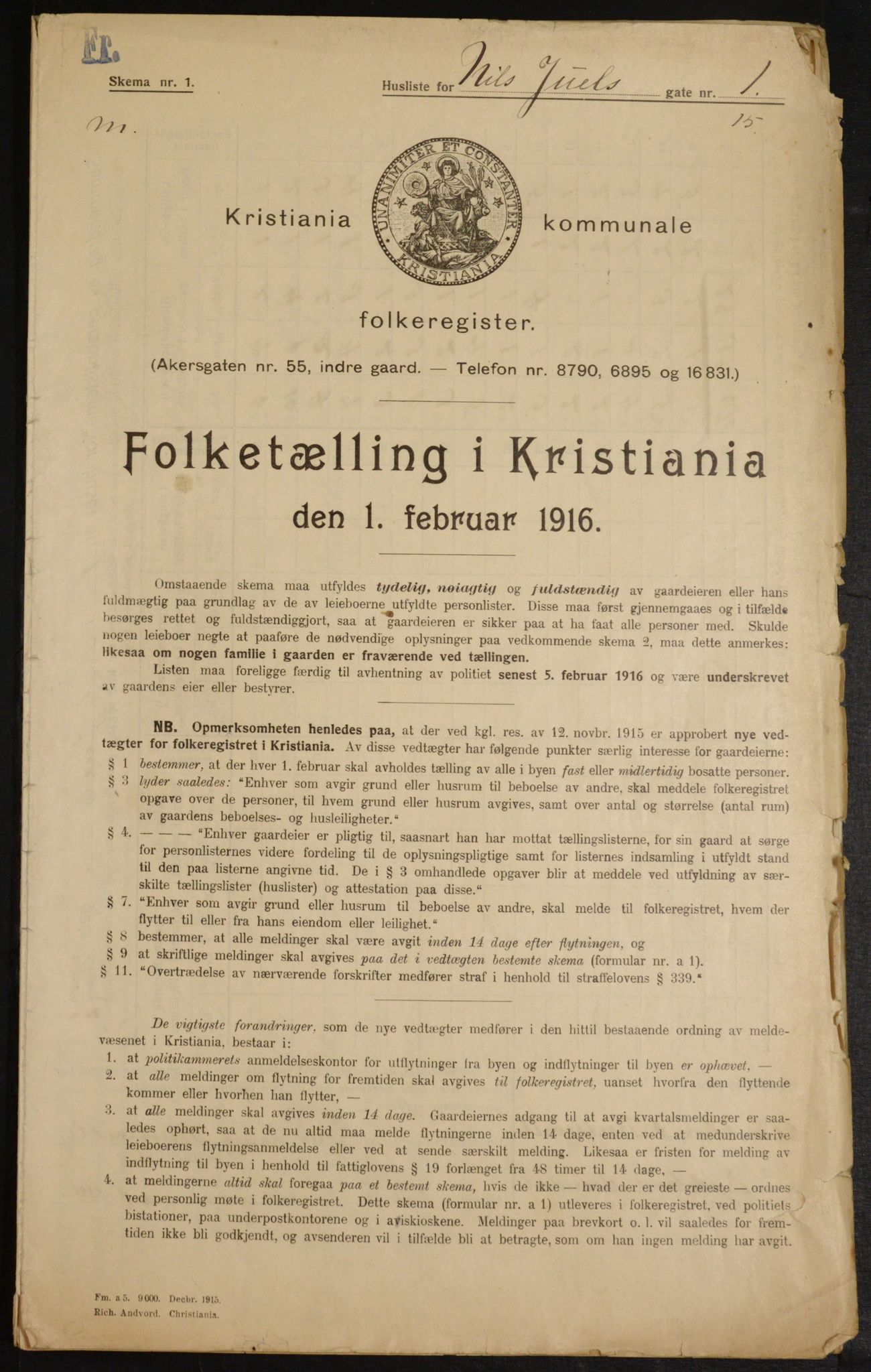 OBA, Kommunal folketelling 1.2.1916 for Kristiania, 1916, s. 71873