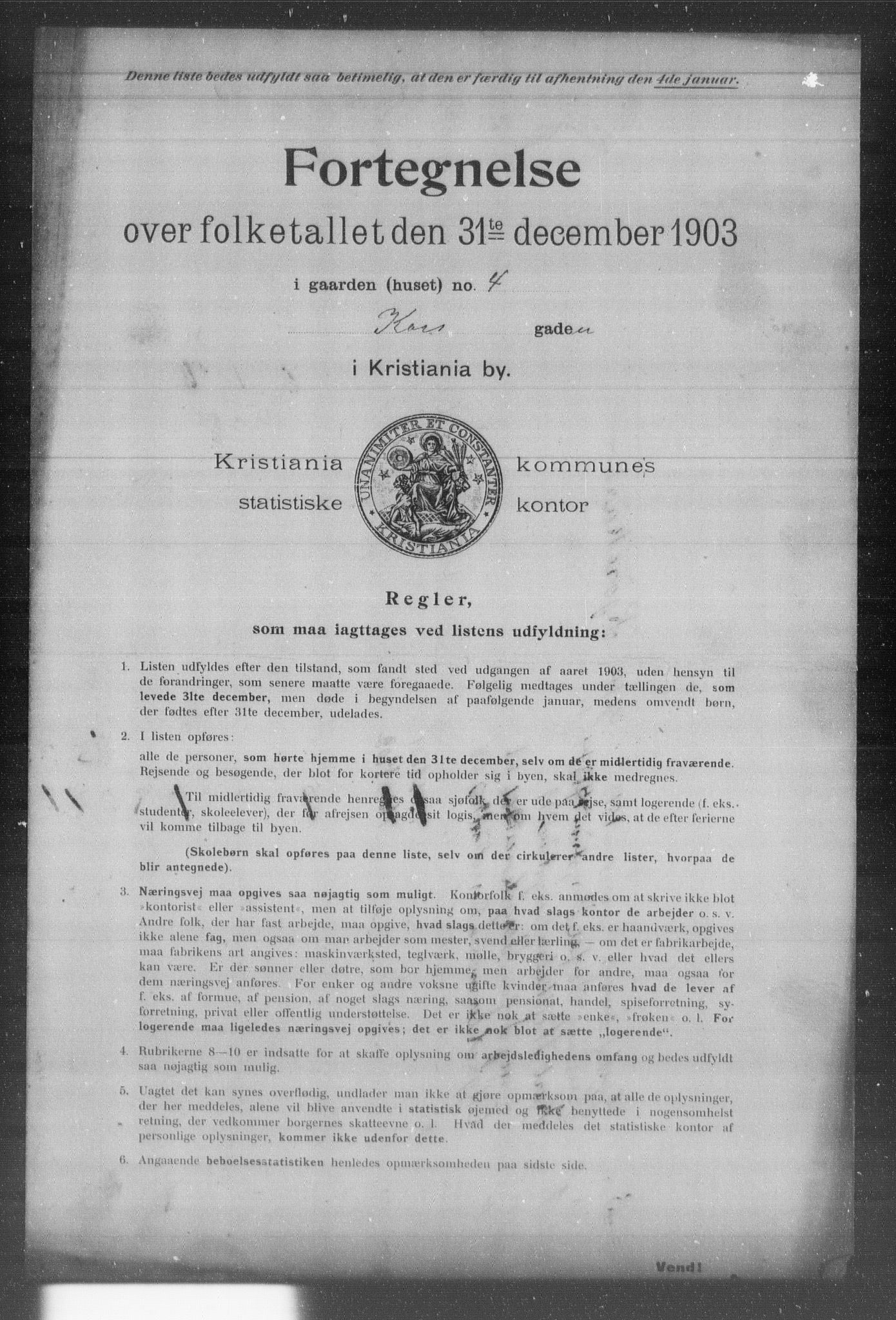 OBA, Kommunal folketelling 31.12.1903 for Kristiania kjøpstad, 1903, s. 10505