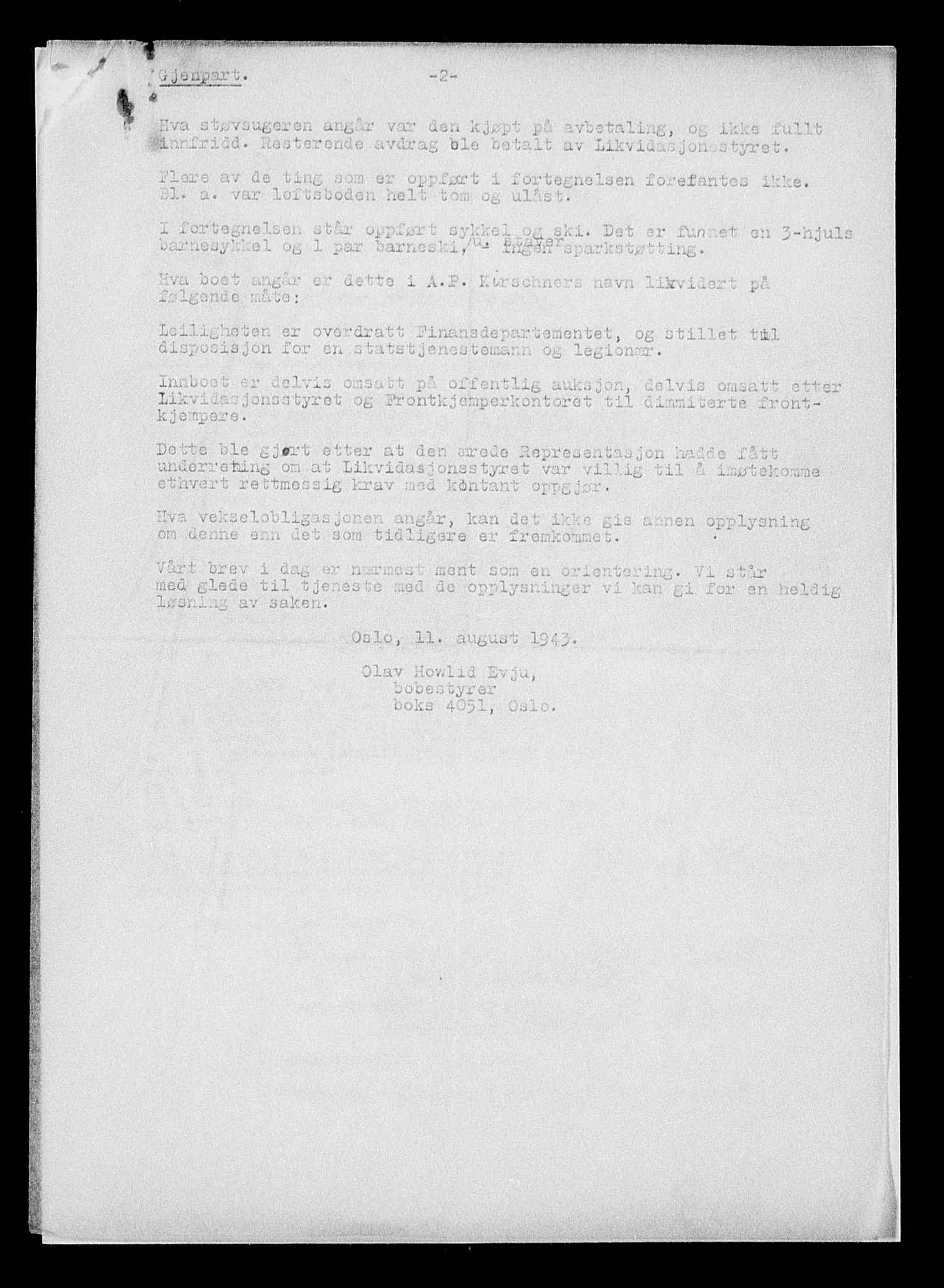 Justisdepartementet, Tilbakeføringskontoret for inndratte formuer, AV/RA-S-1564/H/Hc/Hcc/L0951: --, 1945-1947, s. 409