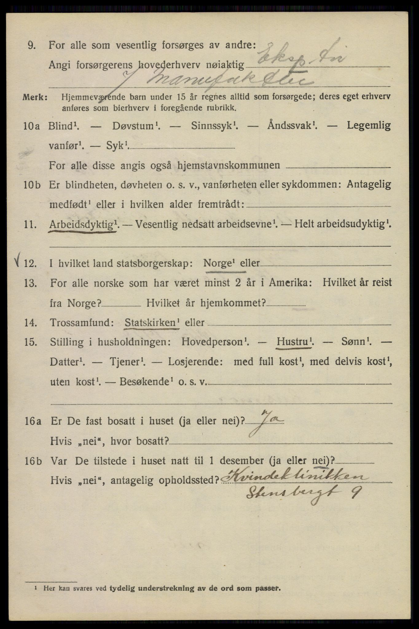 SAO, Folketelling 1920 for 0301 Kristiania kjøpstad, 1920, s. 544000