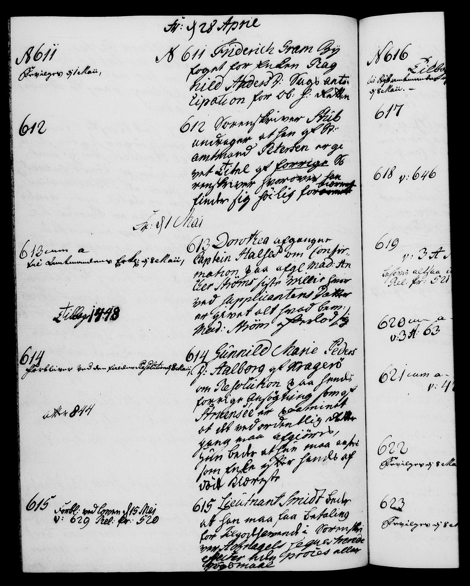 Danske Kanselli 1572-1799, RA/EA-3023/I/Ia/L0002: 3. departements journal, 1772