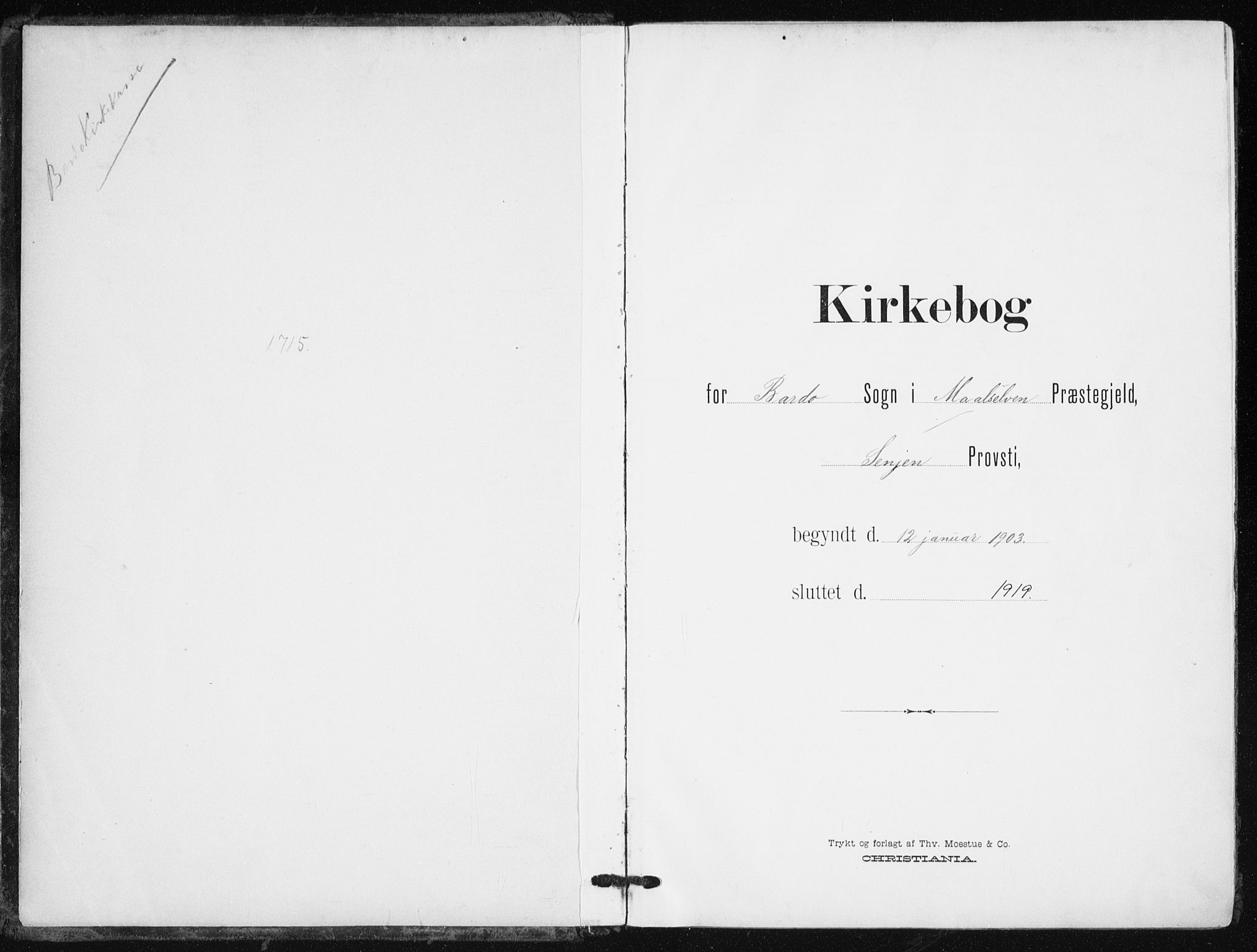 Målselv sokneprestembete, AV/SATØ-S-1311/G/Ga/Gaa/L0013kirke: Ministerialbok nr. 13, 1903-1919