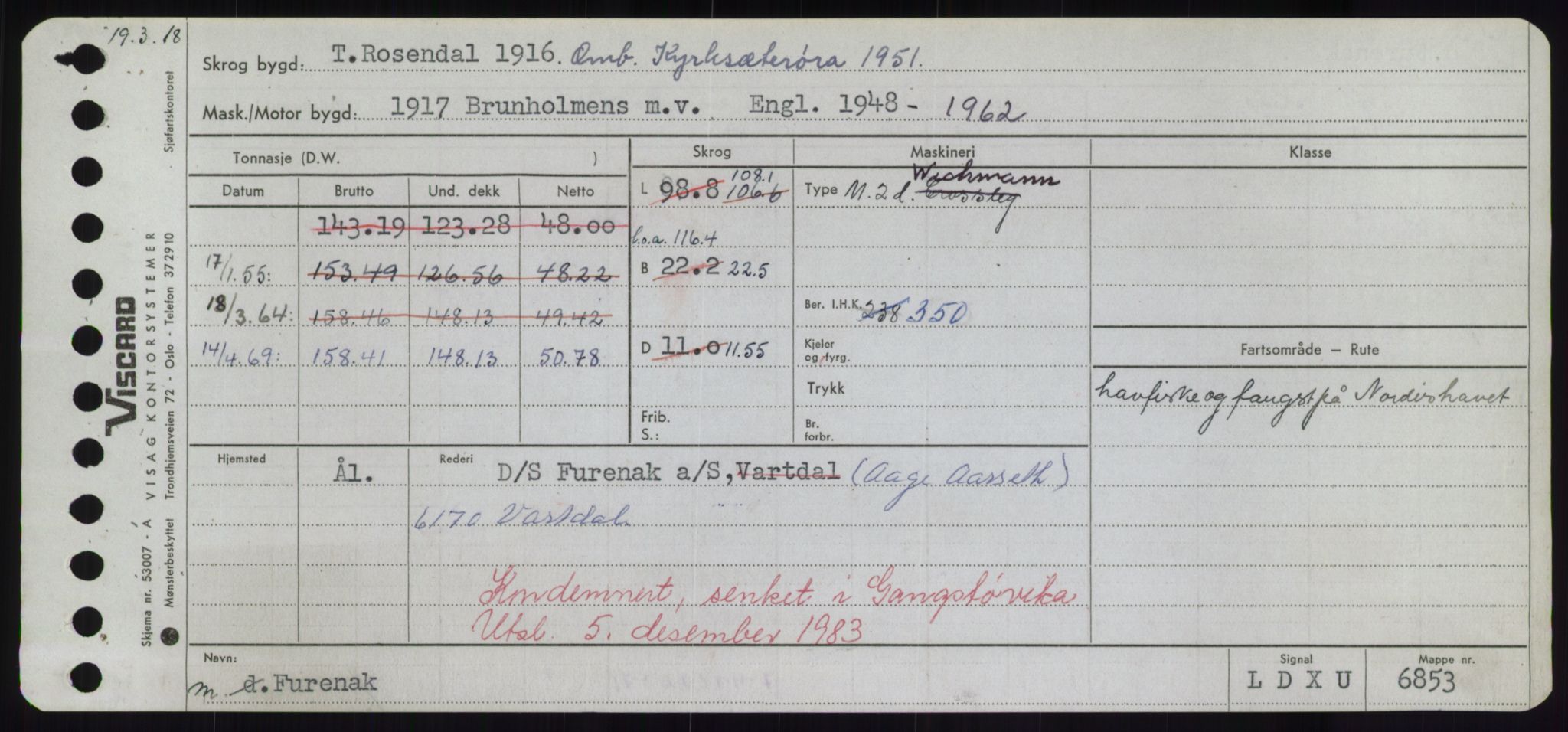 Sjøfartsdirektoratet med forløpere, Skipsmålingen, RA/S-1627/H/Hd/L0011: Fartøy, Fla-Får, s. 609