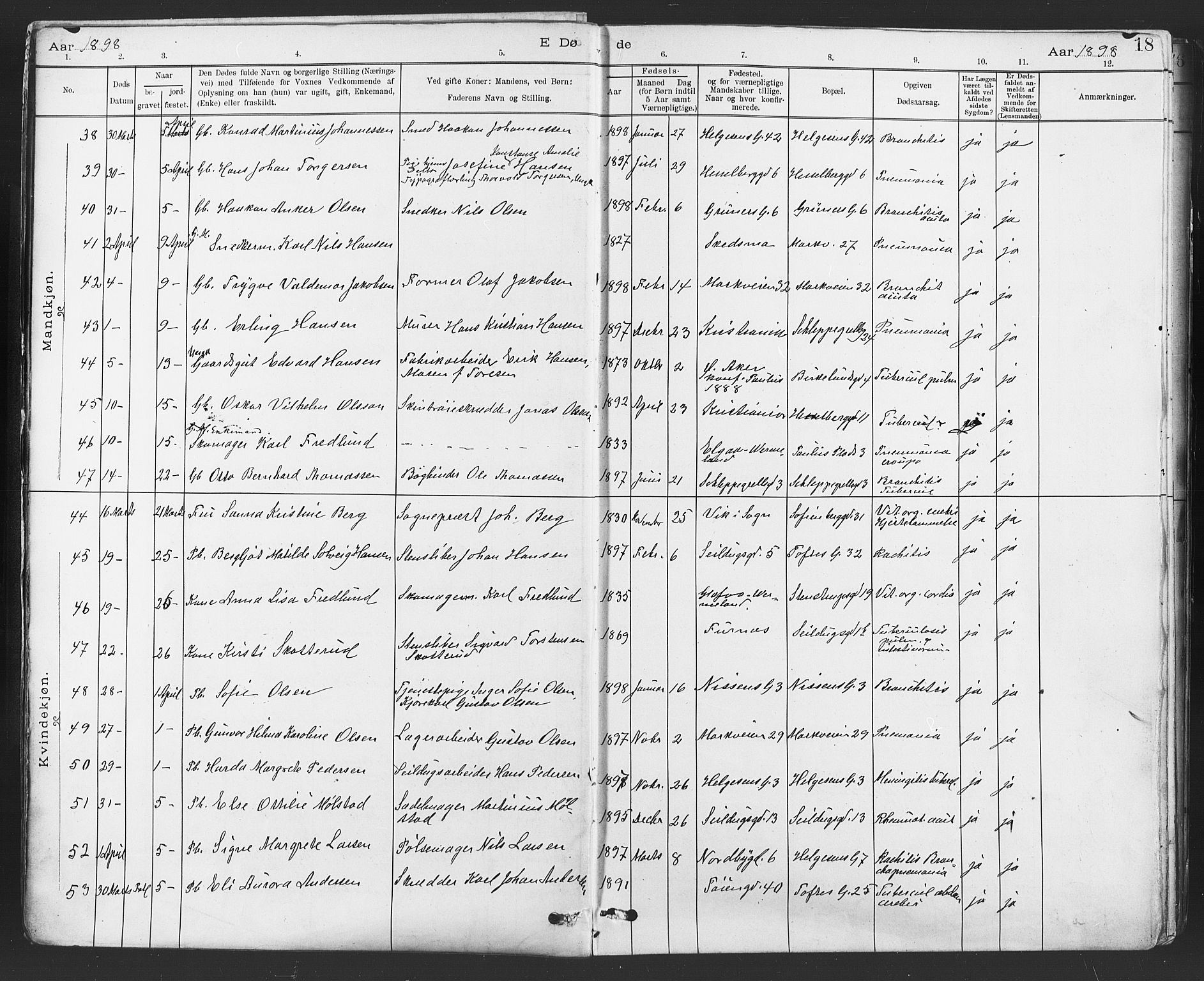 Paulus prestekontor Kirkebøker, AV/SAO-A-10871/F/Fa/L0012: Ministerialbok nr. 12, 1897-1908, s. 18