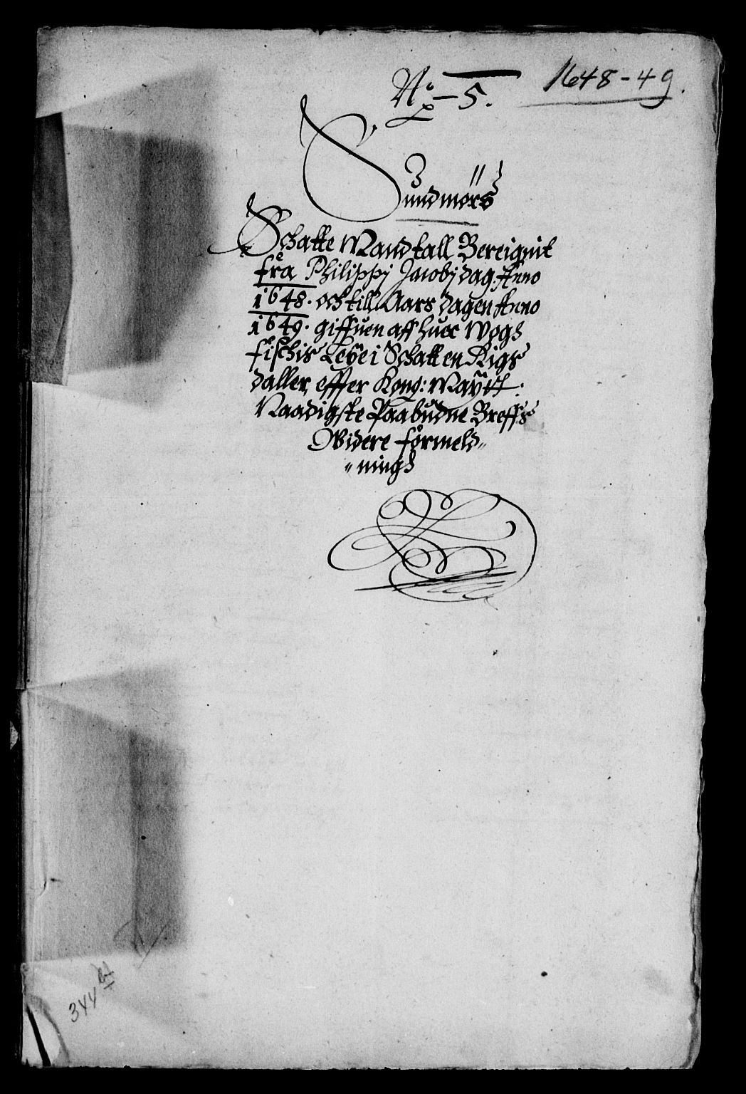 Rentekammeret inntil 1814, Reviderte regnskaper, Lensregnskaper, RA/EA-5023/R/Rb/Rbt/L0112: Bergenhus len, 1648