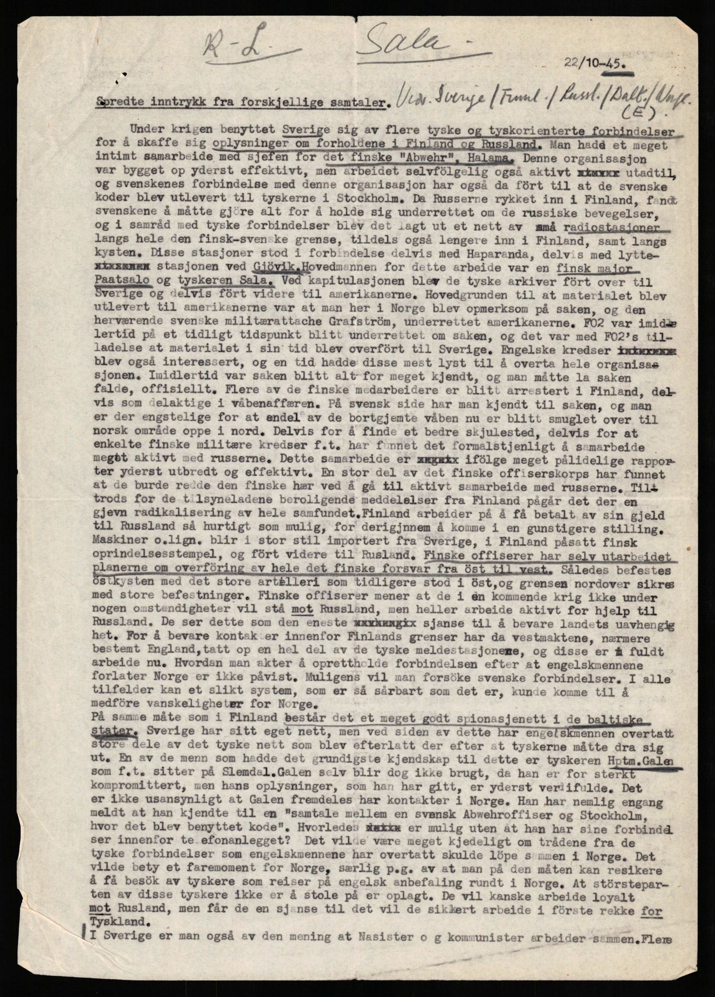 Forsvaret, Forsvarets overkommando II, AV/RA-RAFA-3915/D/Db/L0025: CI Questionaires. Tyske okkupasjonsstyrker i Norge. Tyskere., 1945-1946, s. 378