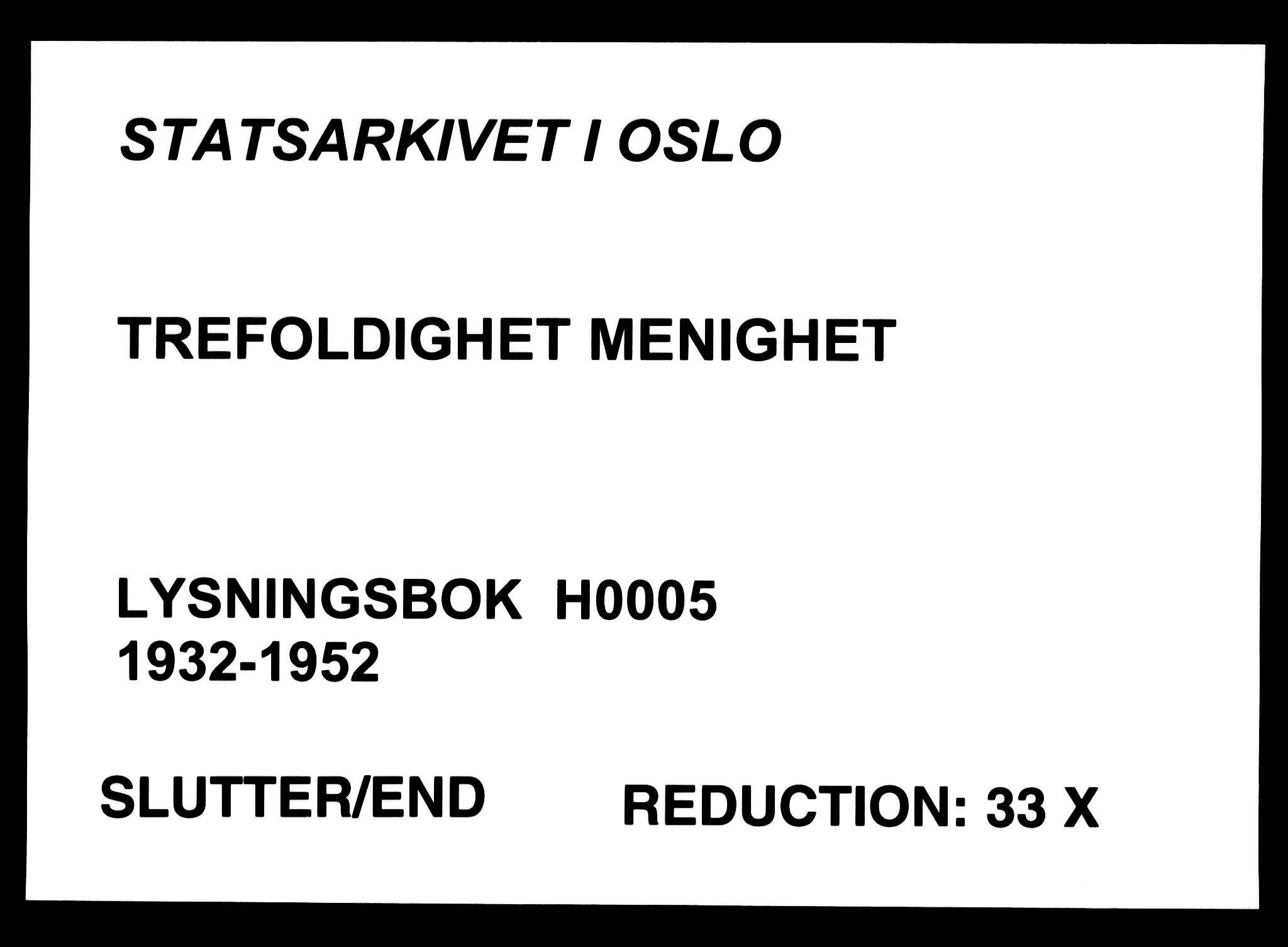 Trefoldighet prestekontor Kirkebøker, AV/SAO-A-10882/H/Ha/L0005: Lysningsprotokoll nr. 5, 1932-1952