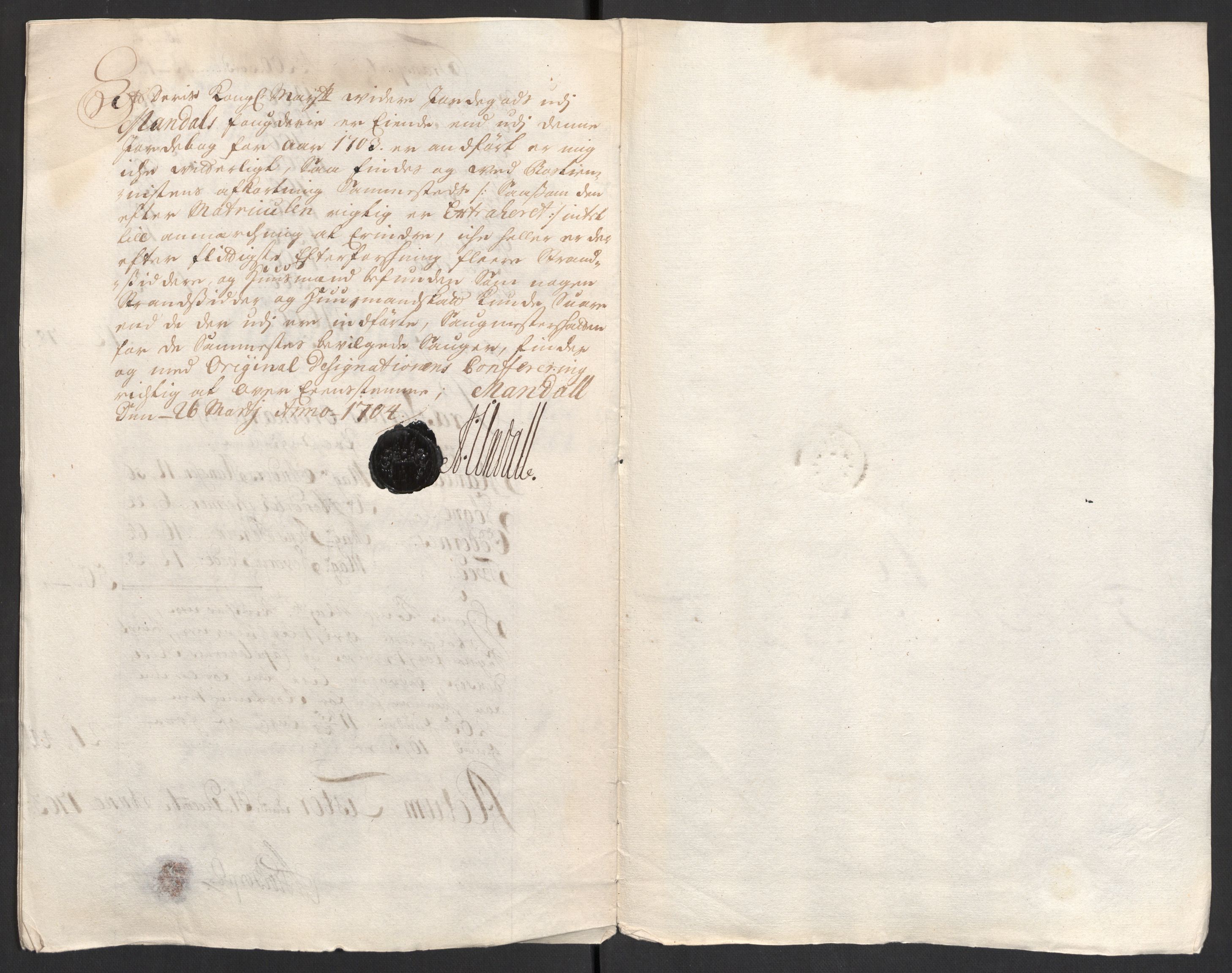 Rentekammeret inntil 1814, Reviderte regnskaper, Fogderegnskap, RA/EA-4092/R43/L2550: Fogderegnskap Lista og Mandal, 1703-1704, s. 56