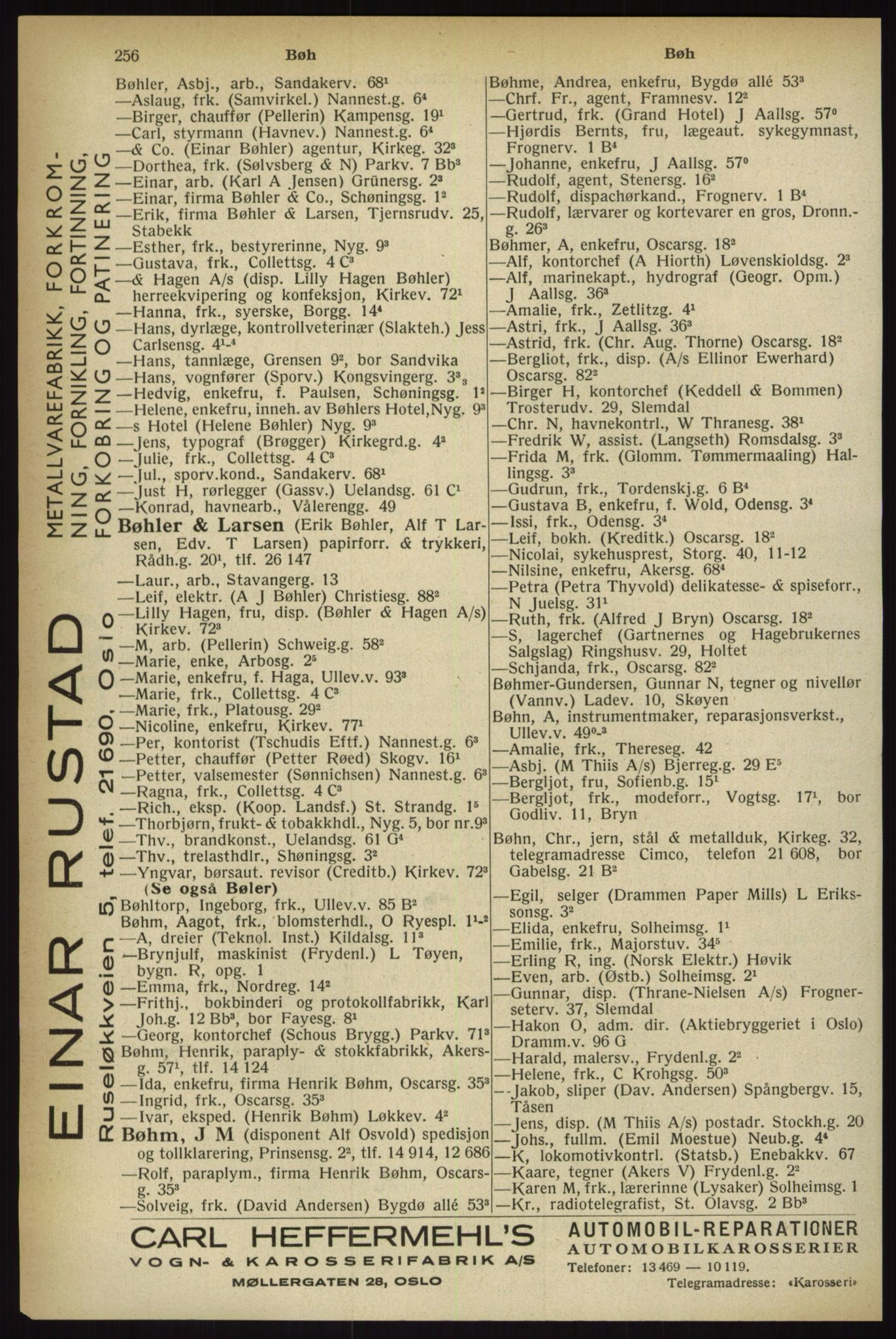 Kristiania/Oslo adressebok, PUBL/-, 1933, s. 256