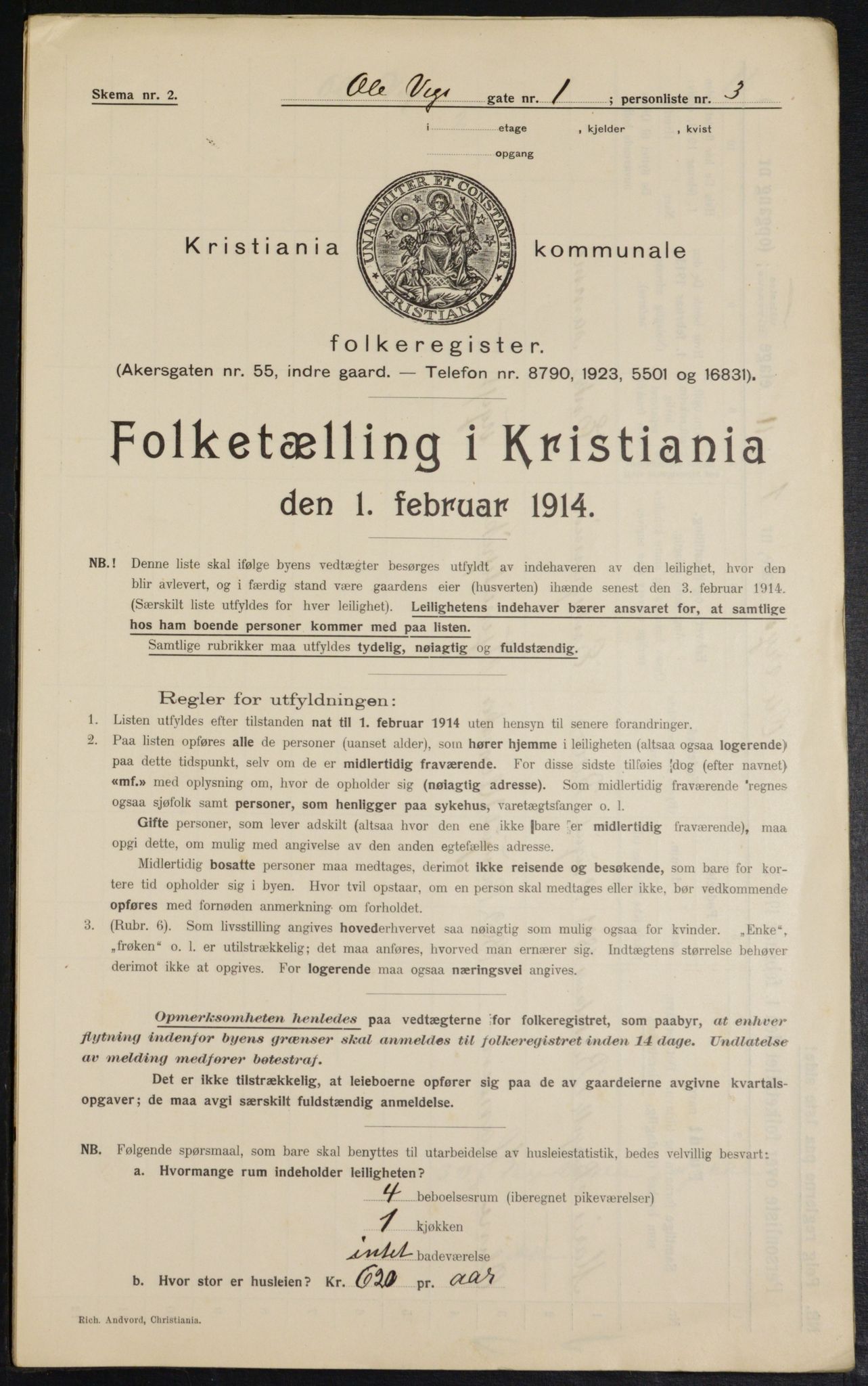 OBA, Kommunal folketelling 1.2.1914 for Kristiania, 1914, s. 75462