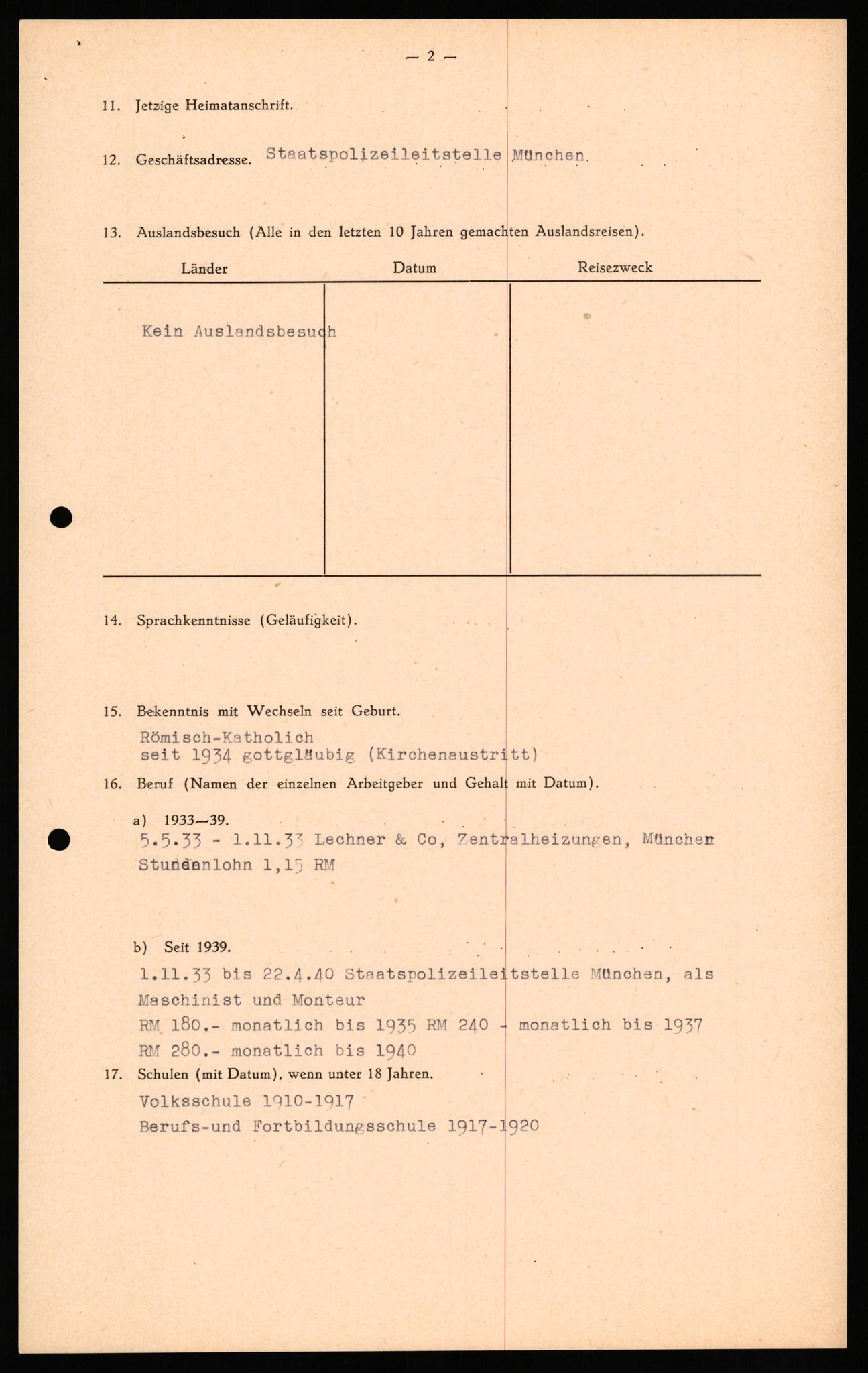 Forsvaret, Forsvarets overkommando II, AV/RA-RAFA-3915/D/Db/L0038: CI Questionaires. Tyske okkupasjonsstyrker i Norge. Østerrikere., 1945-1946, s. 55