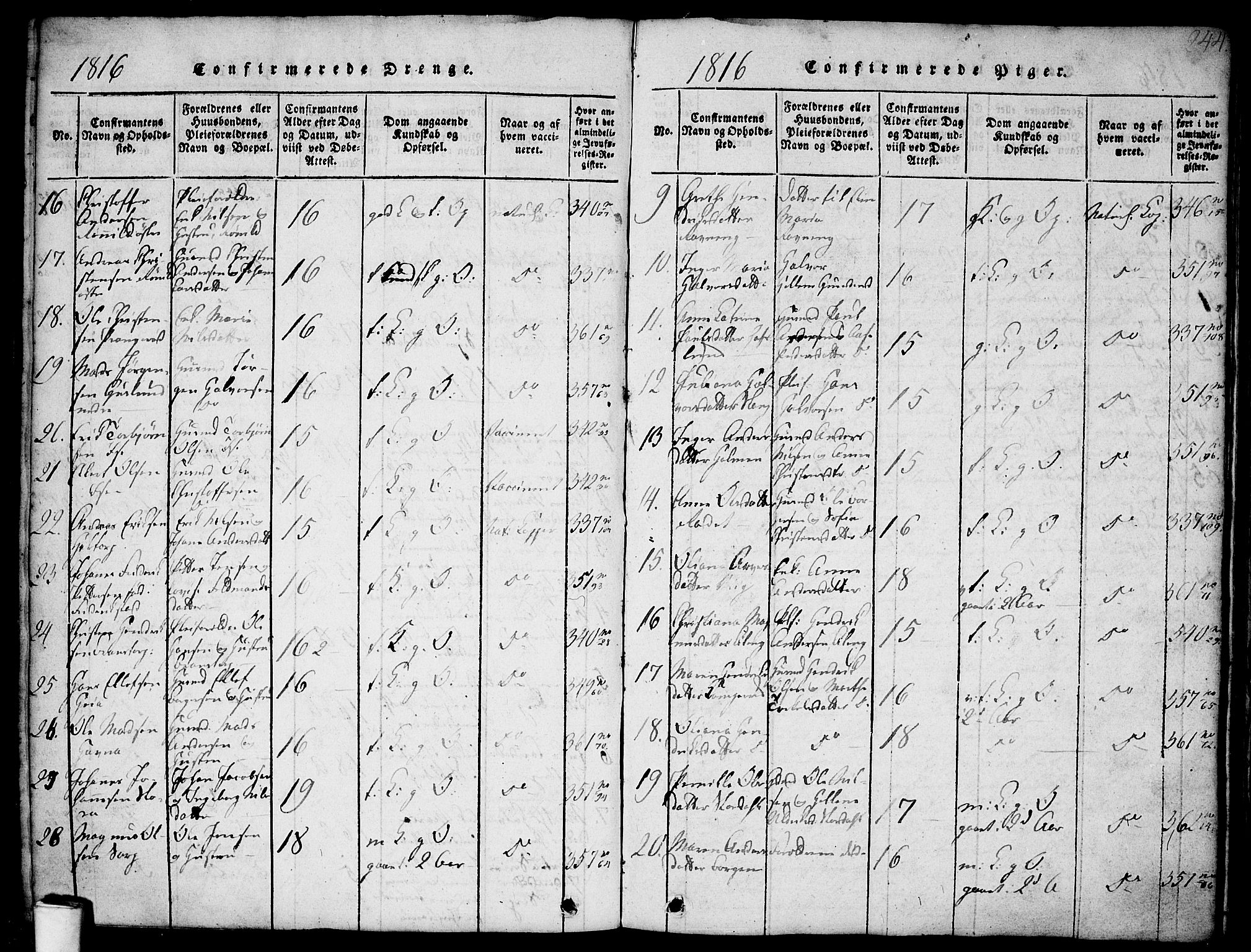 Skjeberg prestekontor Kirkebøker, SAO/A-10923/F/Fa/L0004: Ministerialbok nr. I 4, 1815-1830, s. 244