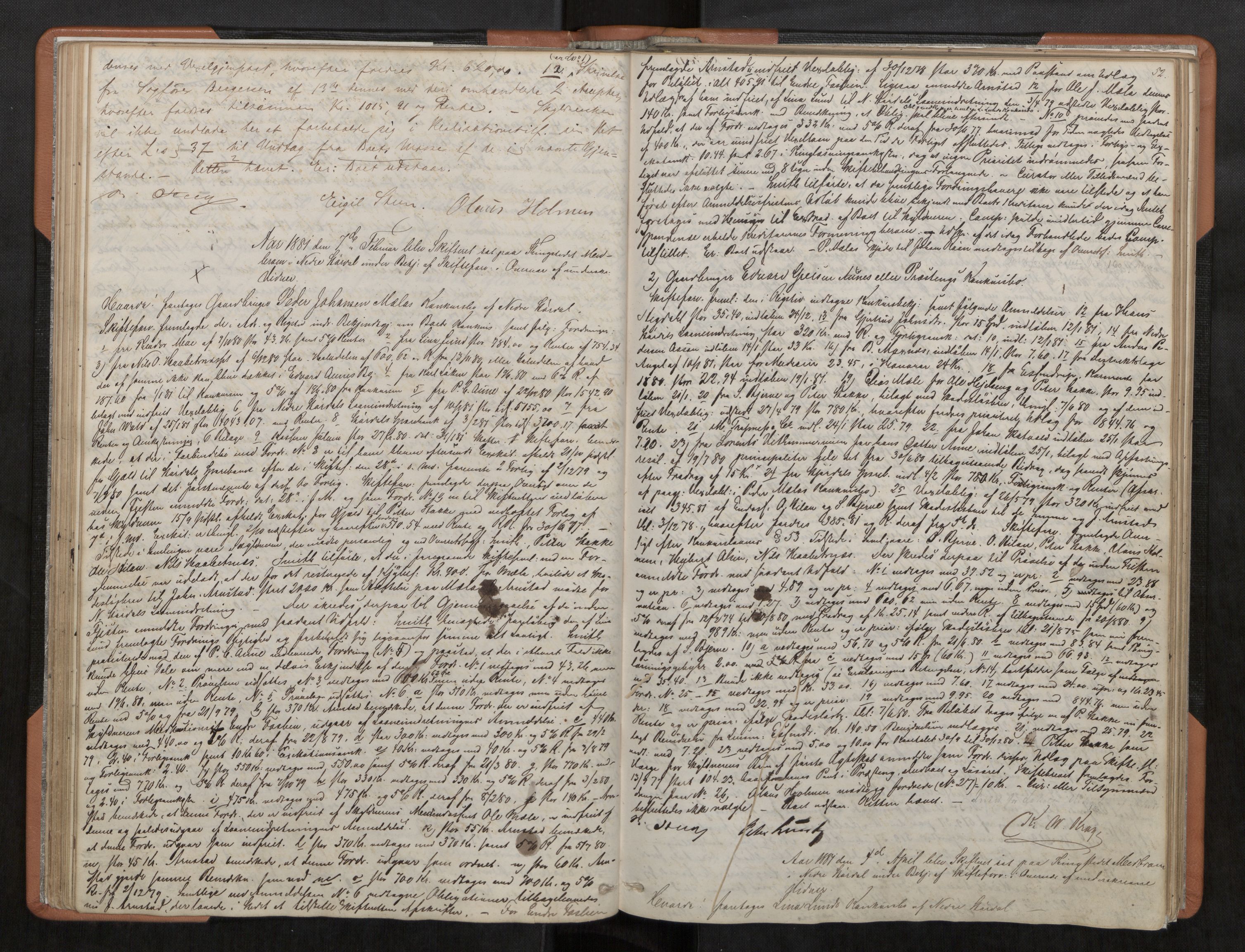 Stjør- og Verdal sorenskriveri, AV/SAT-A-4167/1/3/3B/L0002: Skifteforhandlingsprotokoll, 1870-1901, s. 52