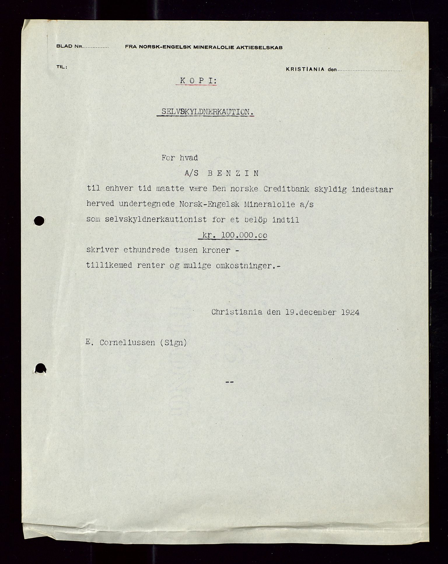 Pa 1521 - A/S Norske Shell, SAST/A-101915/E/Ea/Eaa/L0012: Sjefskorrespondanse, 1924, s. 16