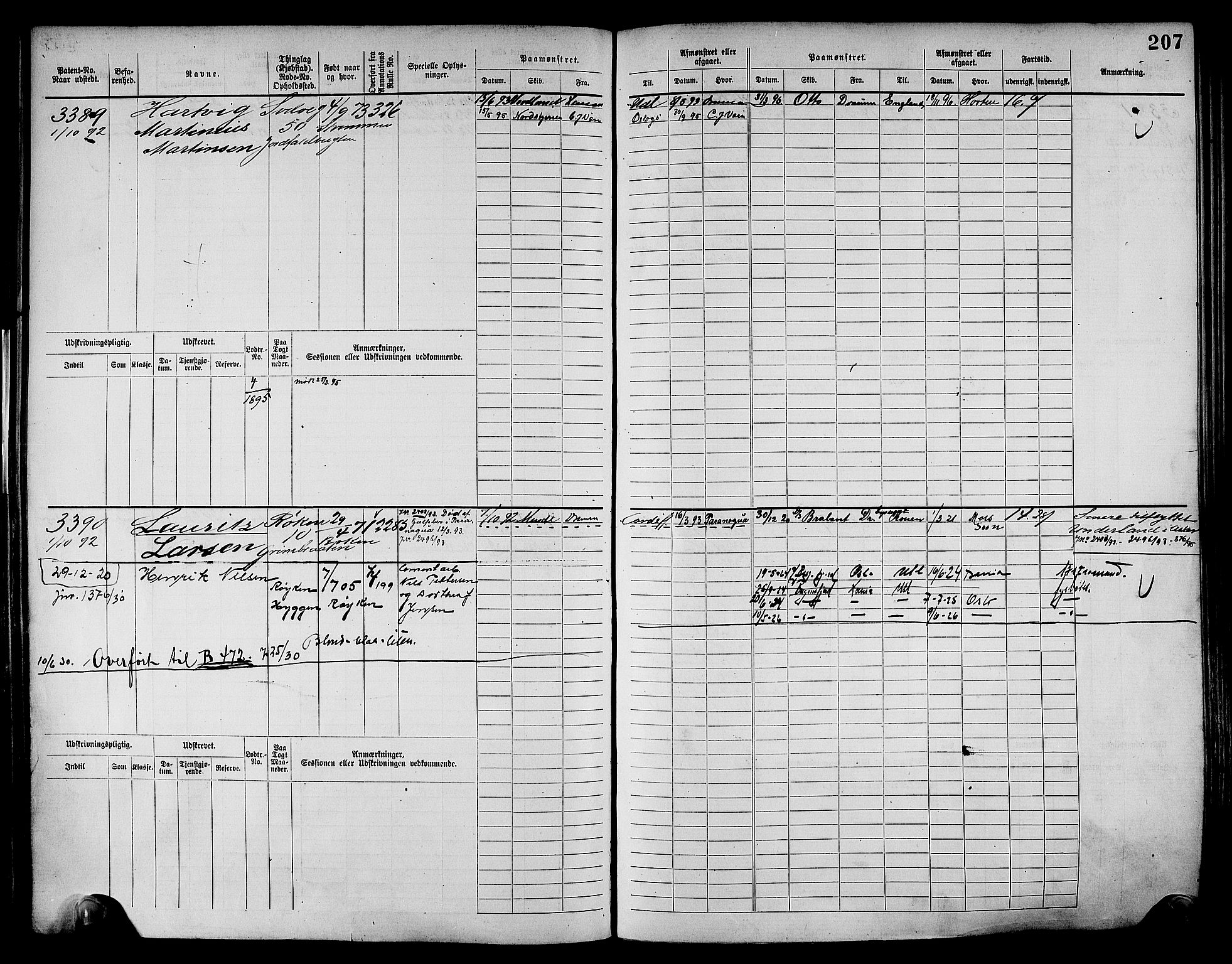 Drammen innrulleringsdistrikt, AV/SAKO-A-781/F/Fc/L0004: Hovedrulle, 1885, s. 213