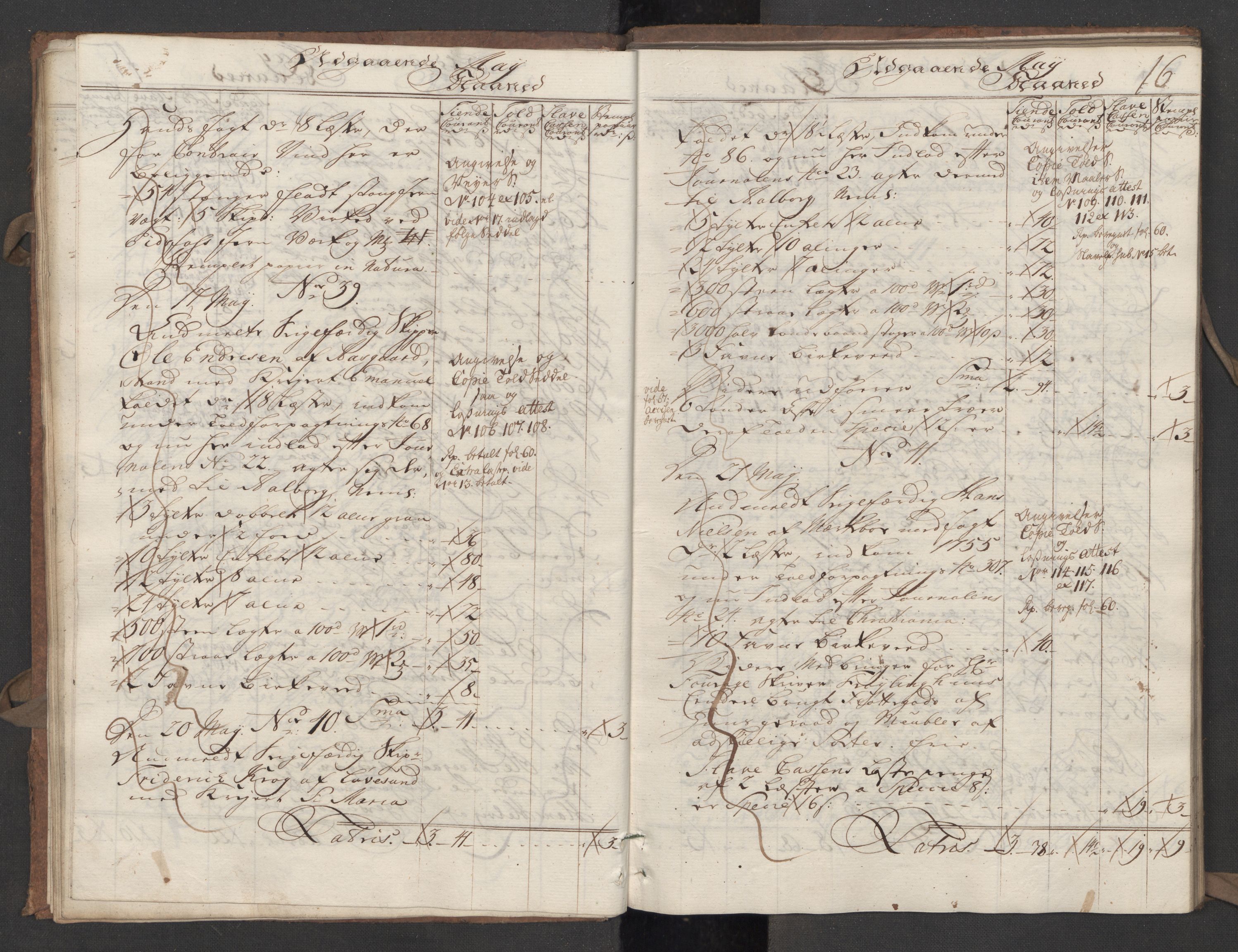 Generaltollkammeret, tollregnskaper, AV/RA-EA-5490/R09/L0022/0001: Tollregnskaper Holmestrand / Utgående hovedtollbok, 1756, s. 15b-16a