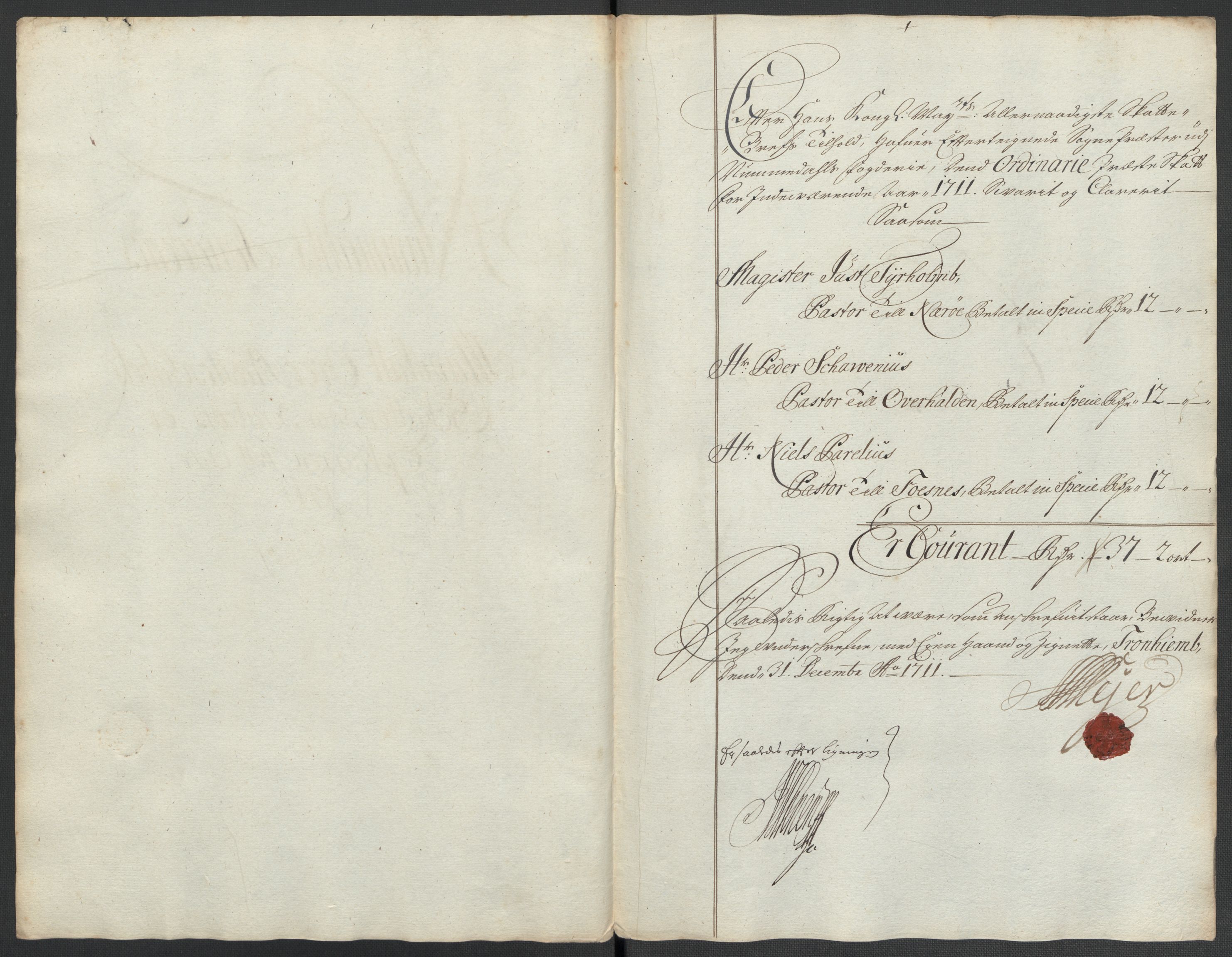 Rentekammeret inntil 1814, Reviderte regnskaper, Fogderegnskap, RA/EA-4092/R64/L4432: Fogderegnskap Namdal, 1711, s. 109