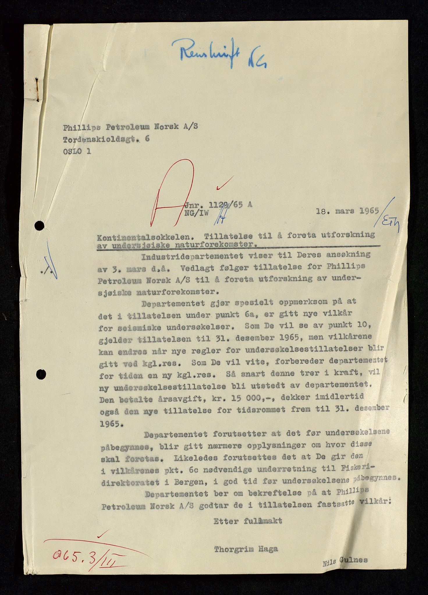 Industridepartementet, Oljekontoret, AV/SAST-A-101348/Da/L0003: Arkivnøkkel 711 Undersøkelser og utforskning, 1963-1971, s. 175