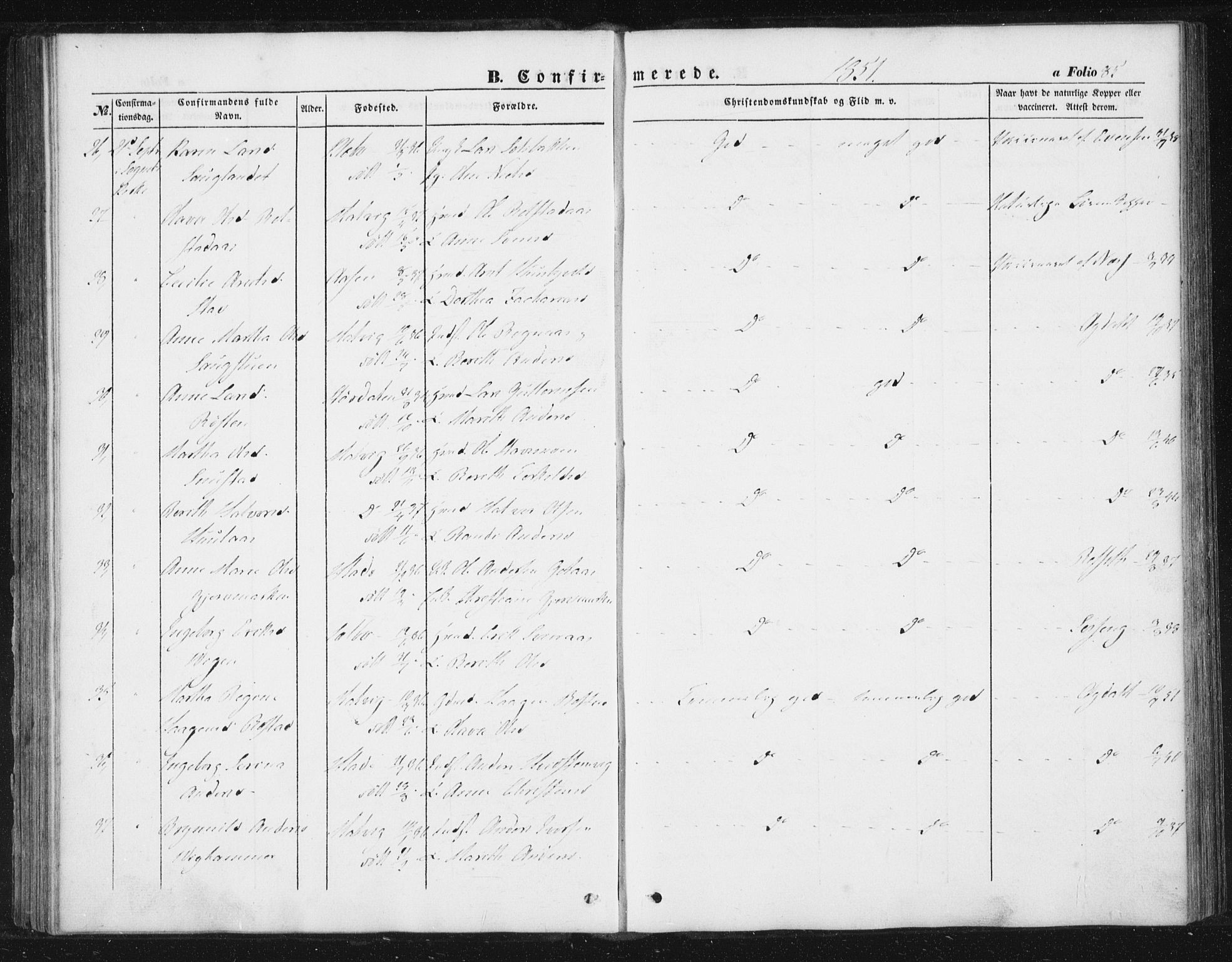 Ministerialprotokoller, klokkerbøker og fødselsregistre - Sør-Trøndelag, SAT/A-1456/616/L0407: Ministerialbok nr. 616A04, 1848-1856, s. 85