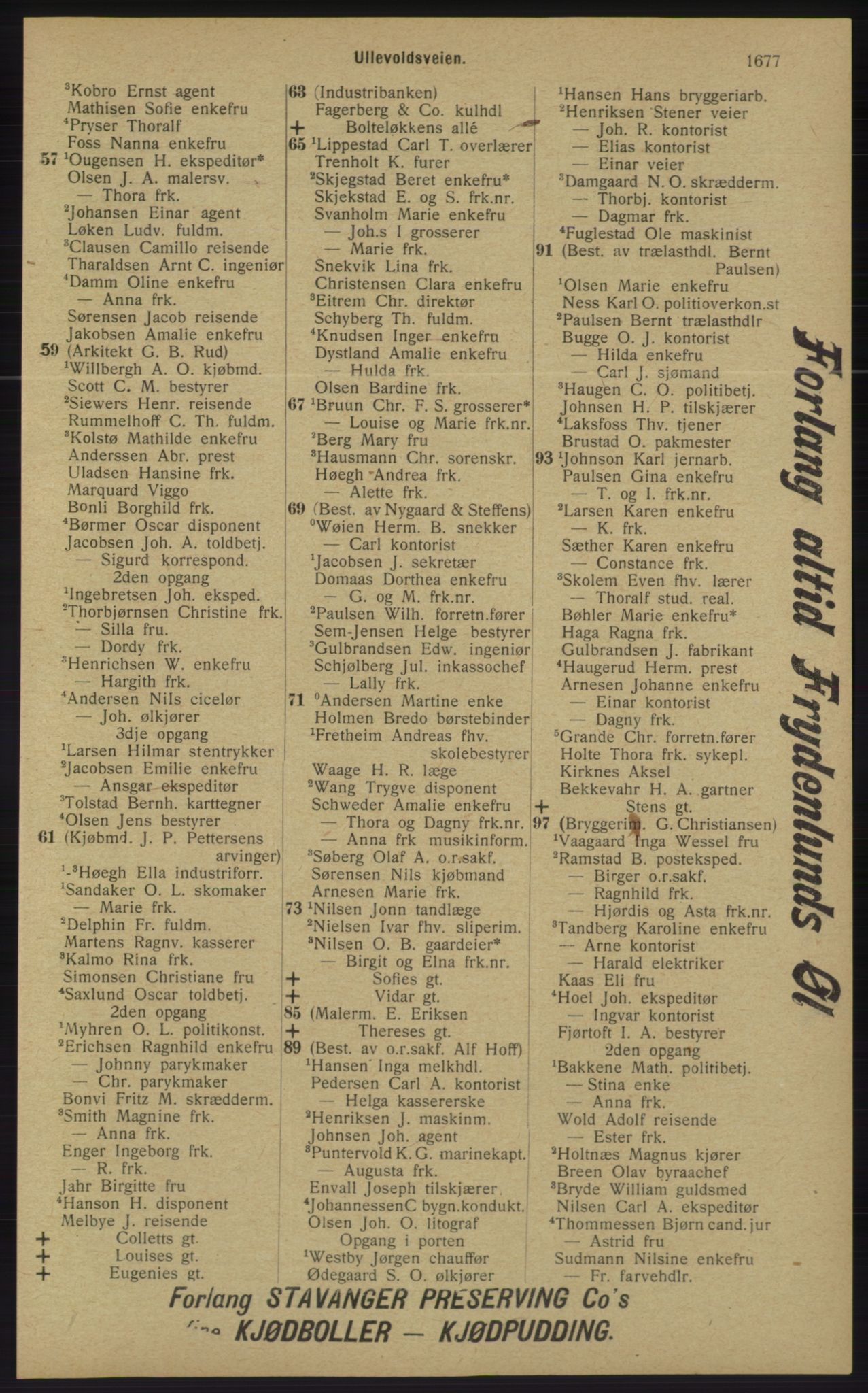 Kristiania/Oslo adressebok, PUBL/-, 1913, s. 1633