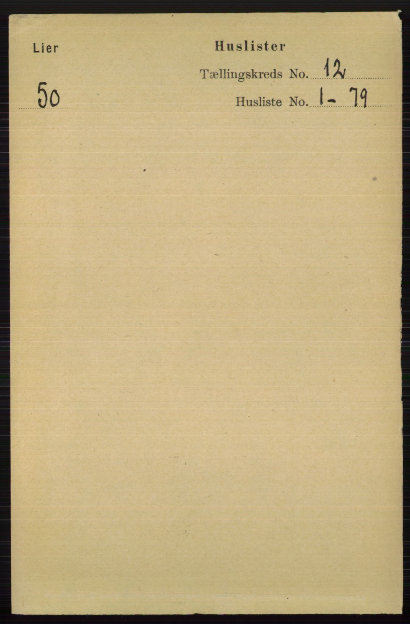 RA, Folketelling 1891 for 0626 Lier herred, 1891, s. 7280