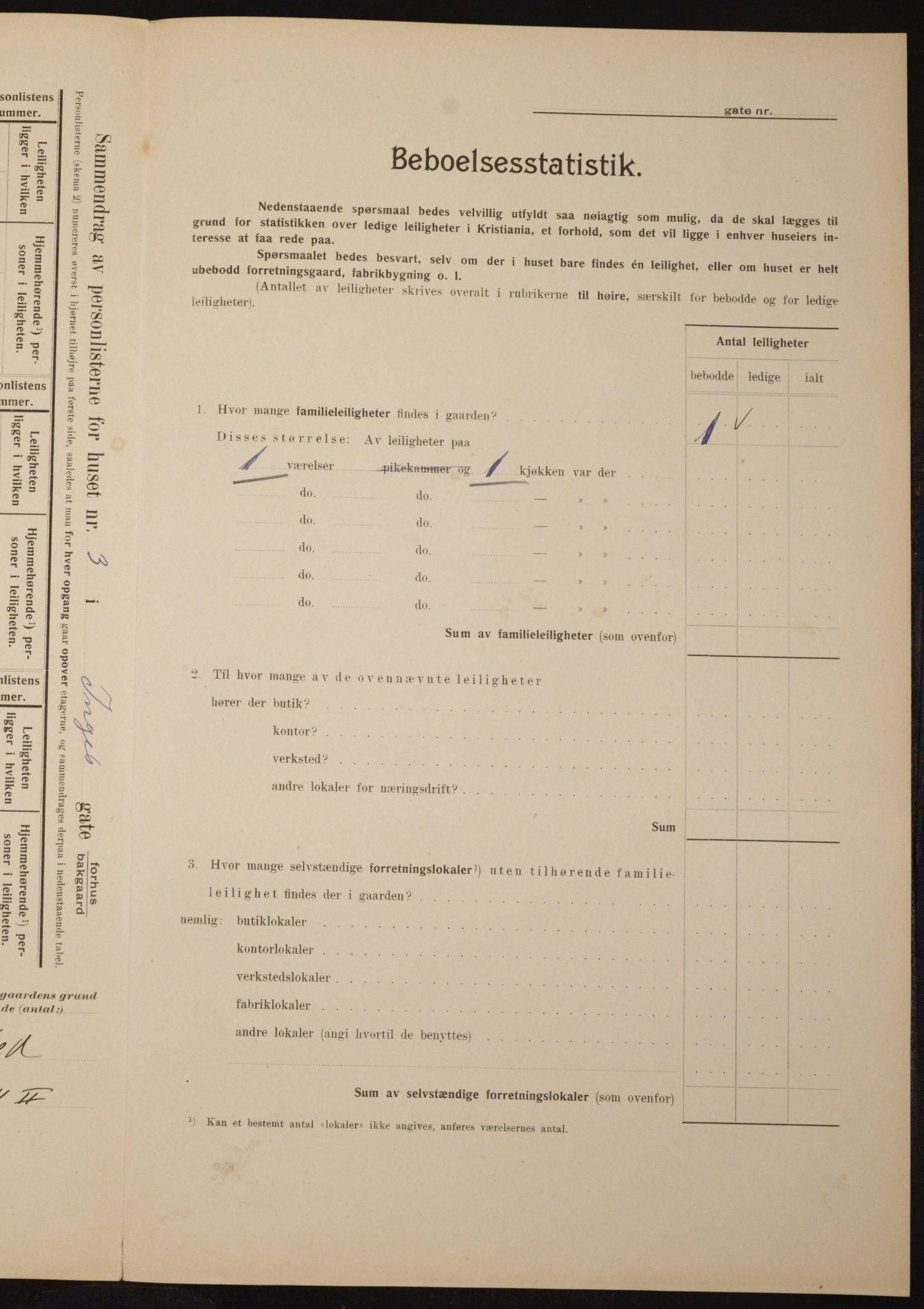 OBA, Kommunal folketelling 1.2.1910 for Kristiania, 1910, s. 42945