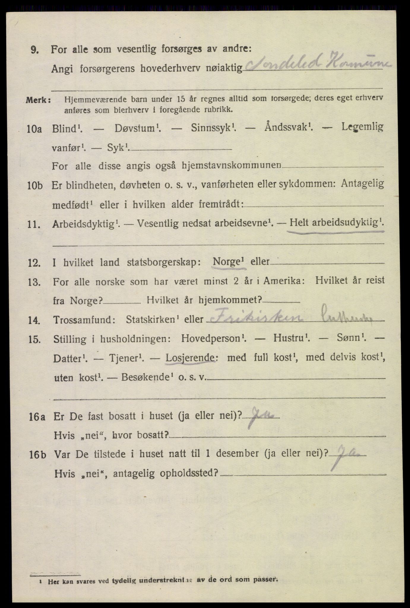 SAK, Folketelling 1920 for 0913 Søndeled herred, 1920, s. 5674
