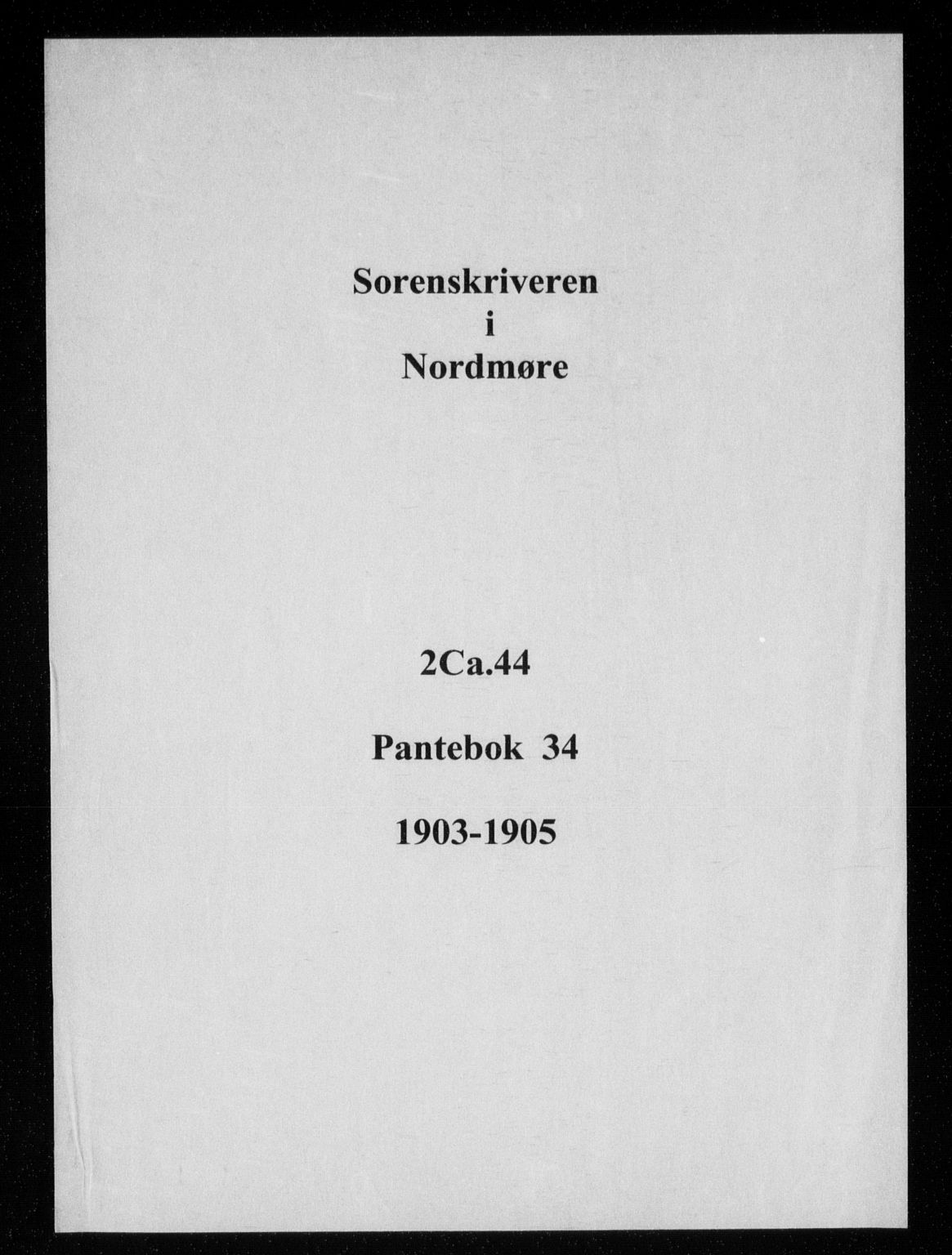 Nordmøre sorenskriveri, SAT/A-4132/1/2/2Ca/L0044: Pantebok nr. 34, 1903-1905