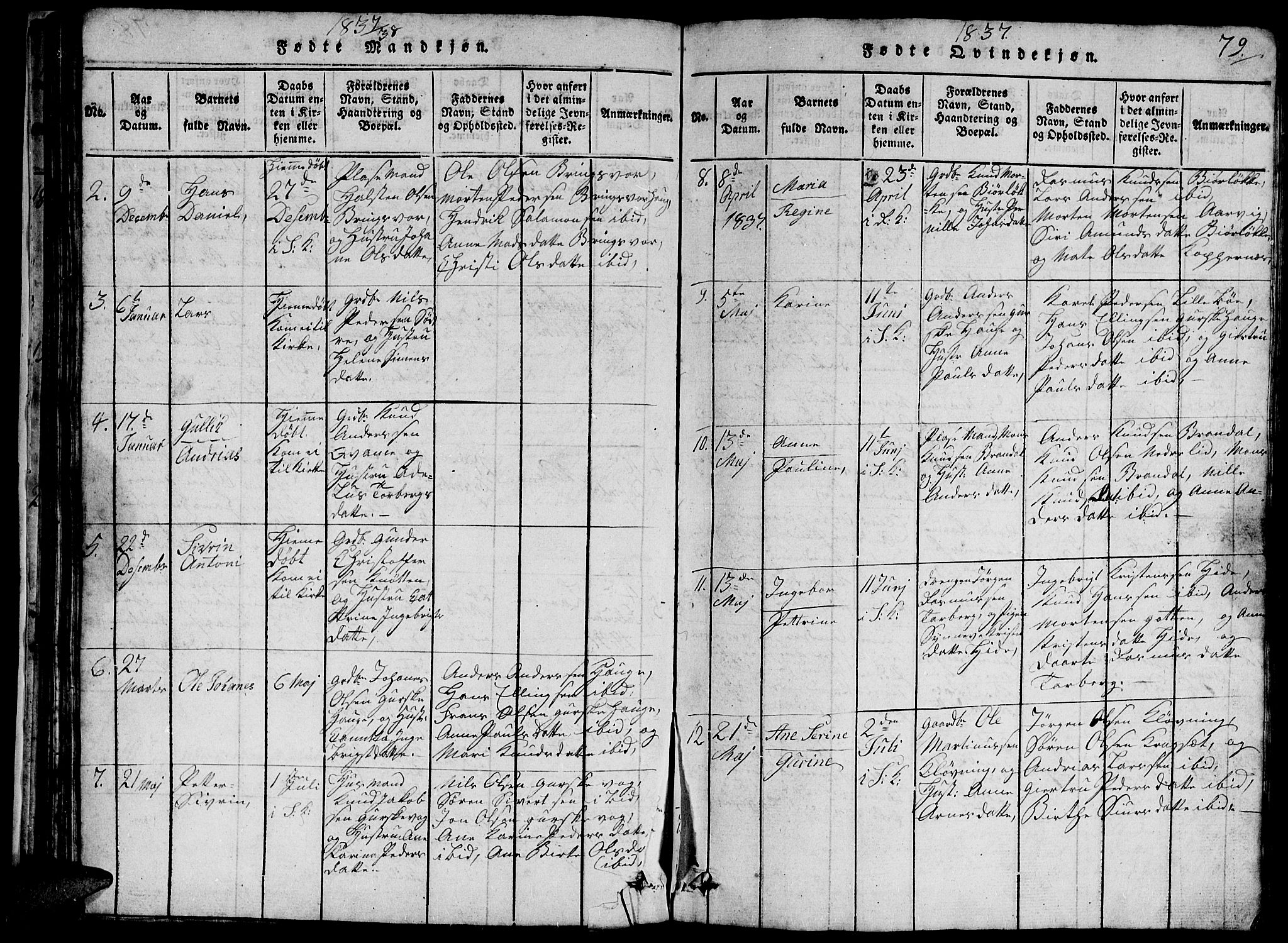Ministerialprotokoller, klokkerbøker og fødselsregistre - Møre og Romsdal, SAT/A-1454/503/L0046: Klokkerbok nr. 503C01, 1816-1842, s. 79