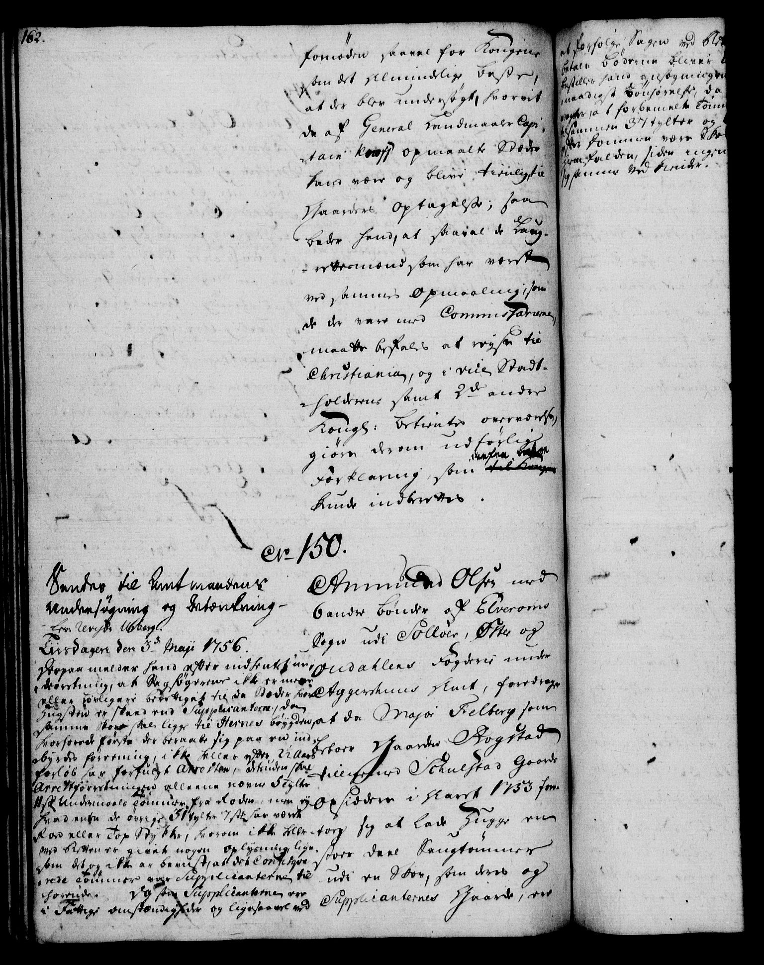 Rentekammeret, Kammerkanselliet, AV/RA-EA-3111/G/Gh/Gha/L0033: Norsk ekstraktmemorialprotokoll (merket RK 53.78), 1755-1756, s. 162