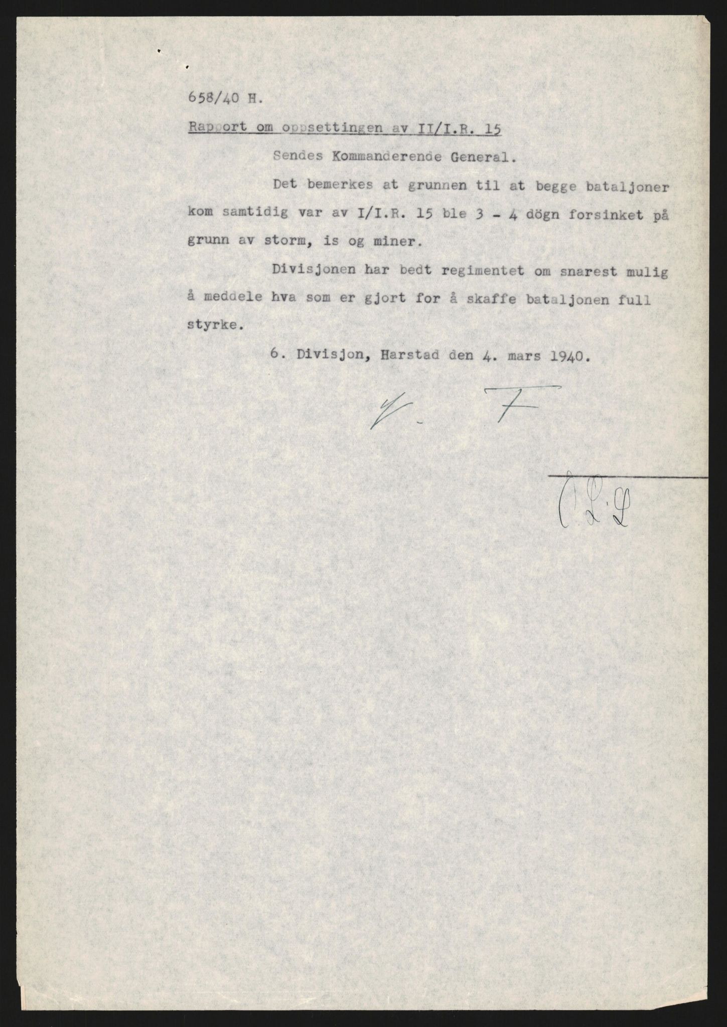 Forsvaret, Forsvarets krigshistoriske avdeling, AV/RA-RAFA-2017/Y/Yb/L0128: II-C-11-600  -  6. Divisjon / 6. Distriktskommando, 1936-1940