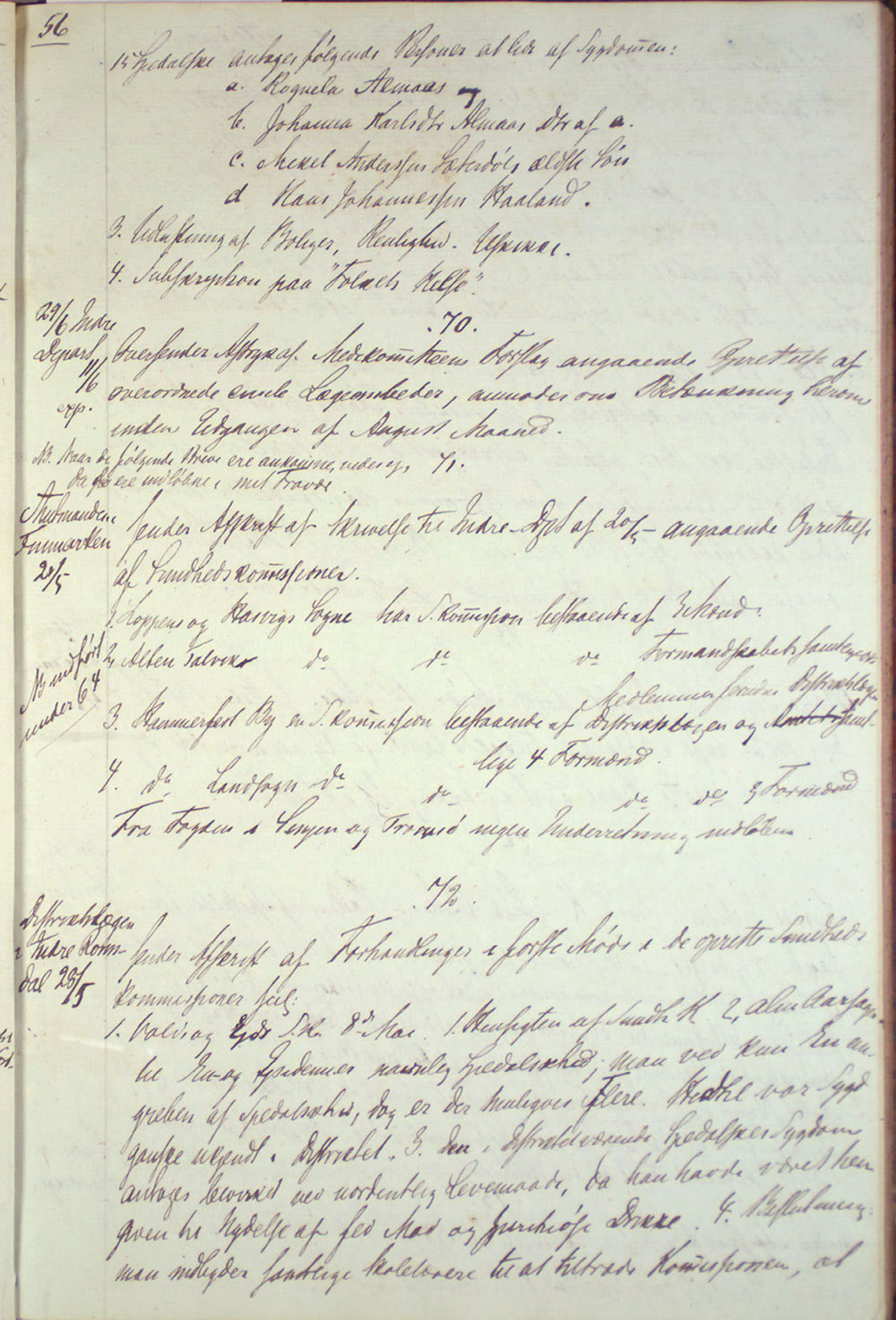 Lepraarkiver - Overlegen for den spedalske sykdom, AV/SAB-A-61001/B.c/L0001: Journal, 1854-1859, s. 41