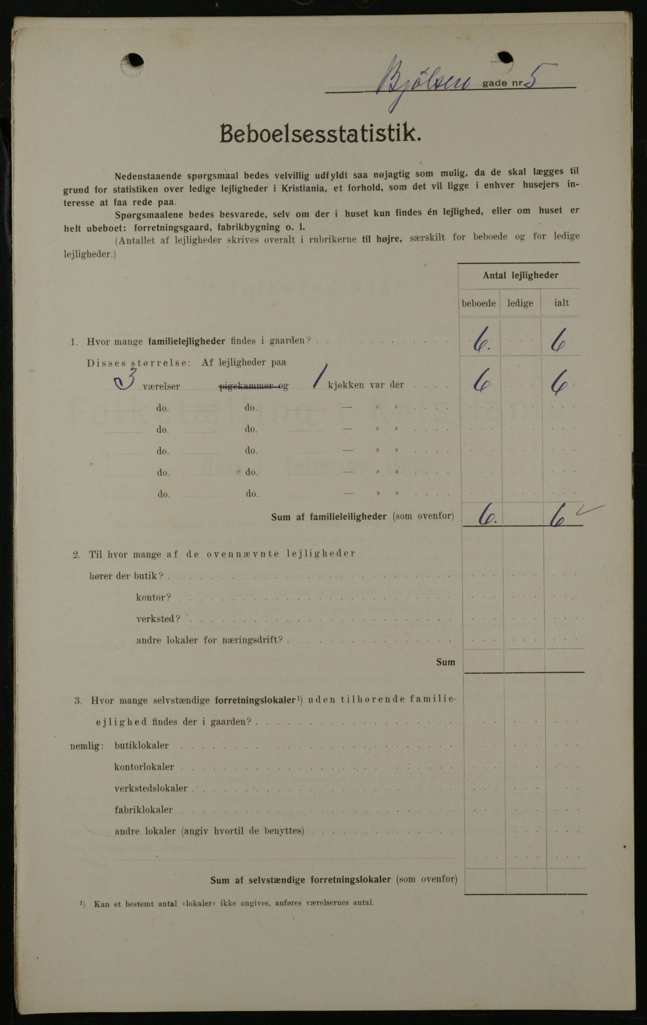 OBA, Kommunal folketelling 1.2.1908 for Kristiania kjøpstad, 1908, s. 6331